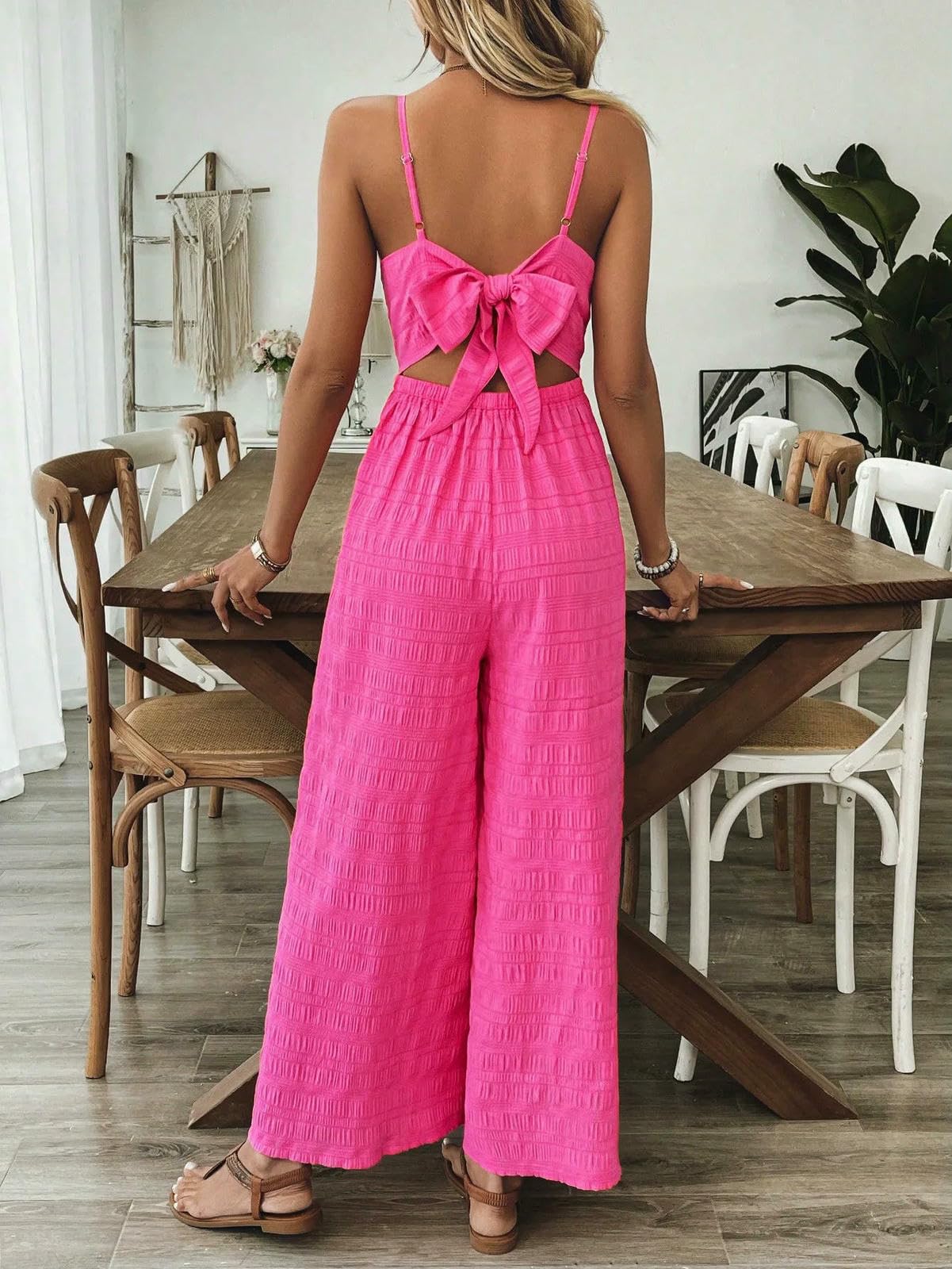 Mono De Verano Mono De Verano Informal Sin Espalda para Mujer, Ideal para Vacaciones.