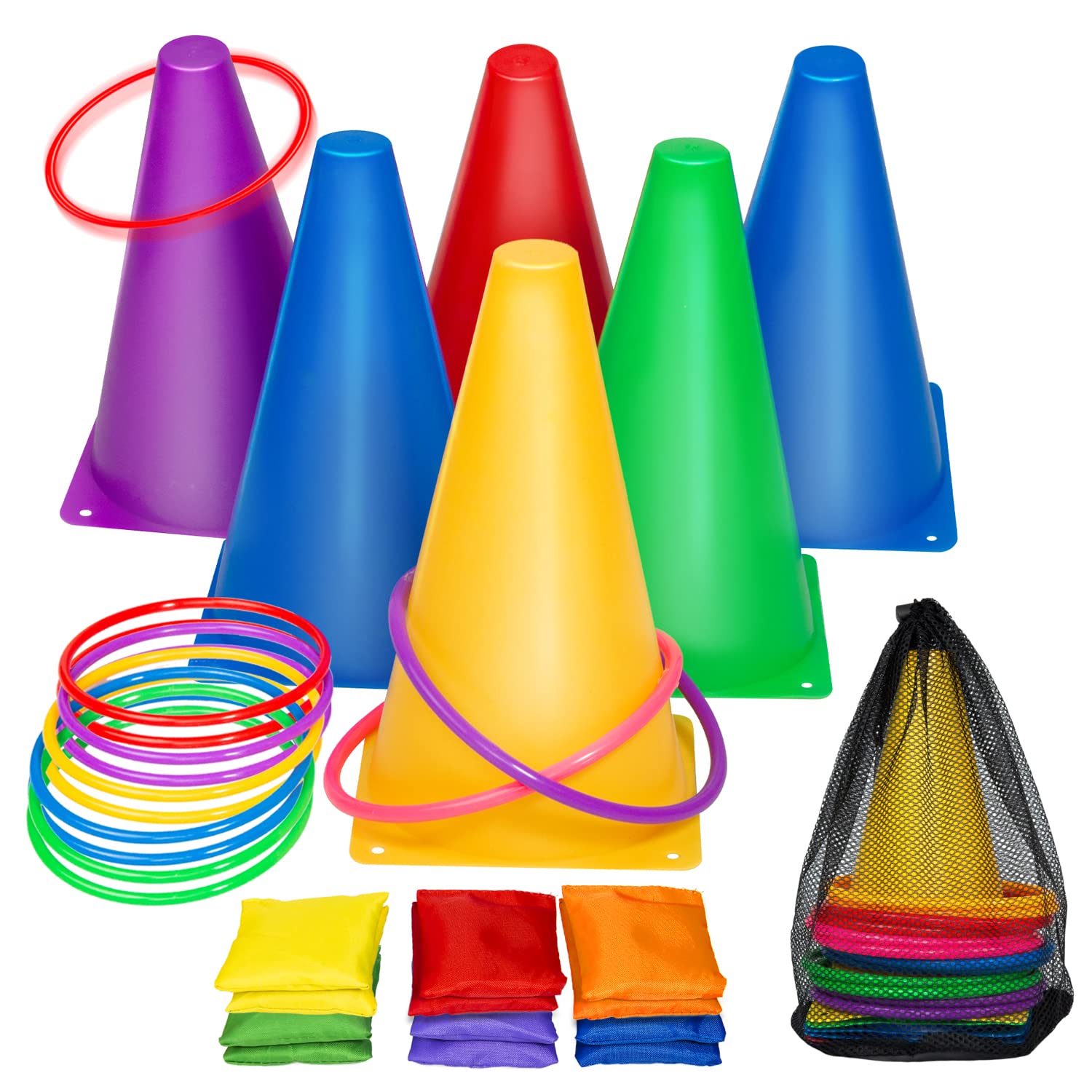 Buy EVERICH TOY Indoor Outdoor Toys Games Upgraded Large Wooden Ring