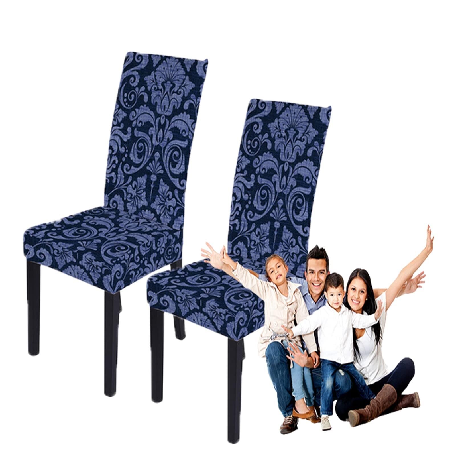 NMVAWIPT Stretchable Polyester-Spandex Dining Chair Covers Non-Slip Elastic Slipcovers For Room Banquet Hotel(7#,2pcs)