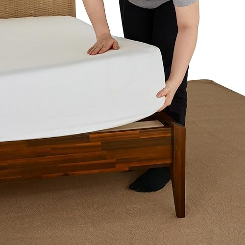 Miniatura 142 de Bme Dinkee - Base de cama de tamaño matrimonial sin cabecera, 15 pulgadas, minimalista y moderna, madera de acacia, 12 listones de madera para