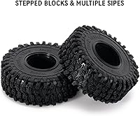 Vista 5 de INJORA 1.0 Neumáticos - Neumáticos S5 para Terreno Rocoso Crawler para TRX4M SCX24 AX24 FCX24 Piezas de actualización, 64 * 24mm, T1011