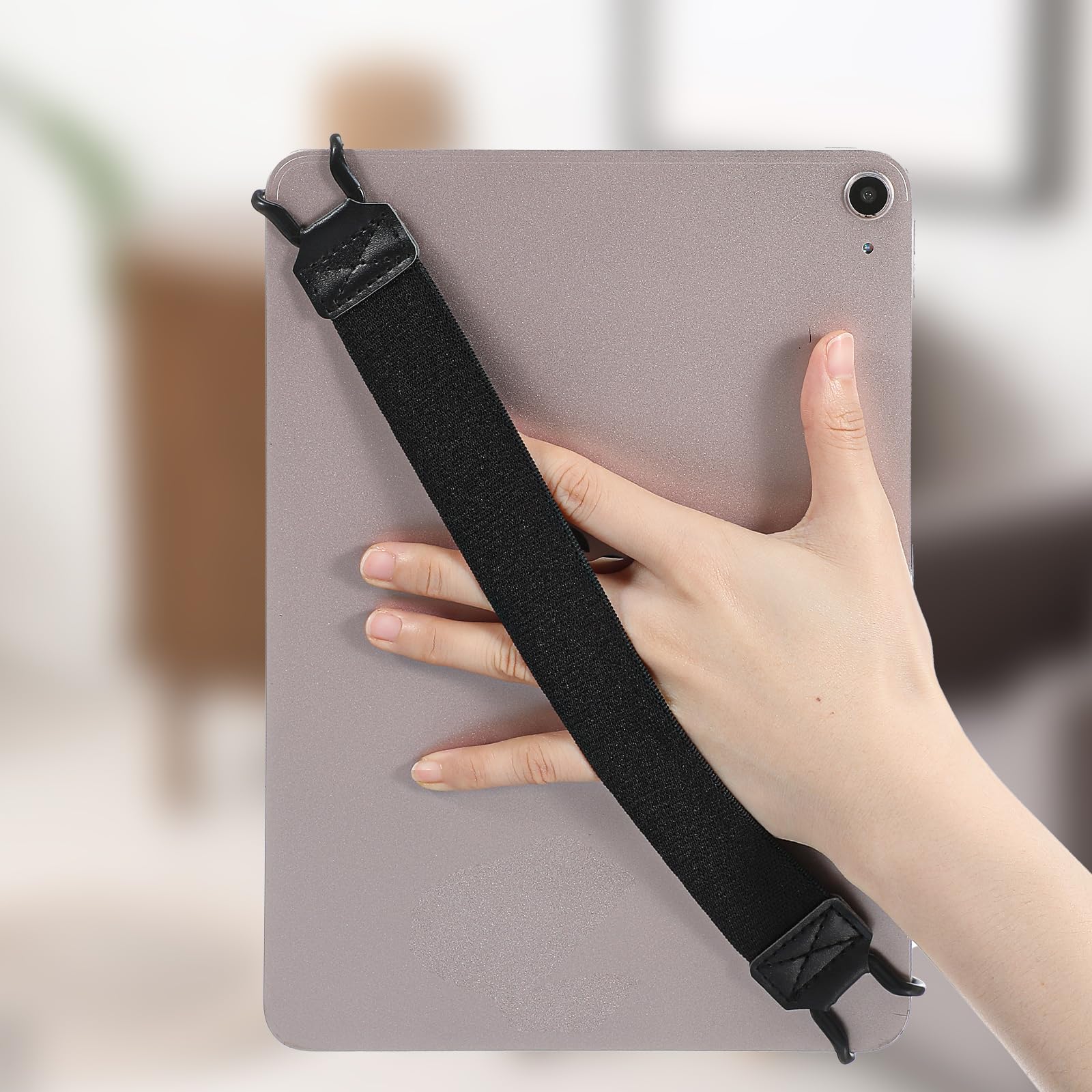 2 sztuki tabletu, uchwyt na palec, uchwyt do tabletu, lekki i przenośny, bardzo elastyczny pasek na rękę, uchwyt do tabletu, do czytników, urządzeń, czarny