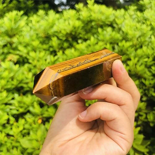 Miniatura 5 de Zenkeeper Tiger Eyes - Varita de cristal con ojos de tigre natural, torre de 3 a 3.5 pulgadas