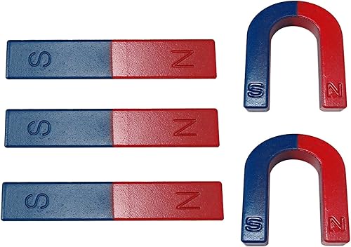 Physics Science - Kit de imanes para niños, experimentos educativos, hogar, herradura educativa y barra de imanes identificados en el norte y el sur