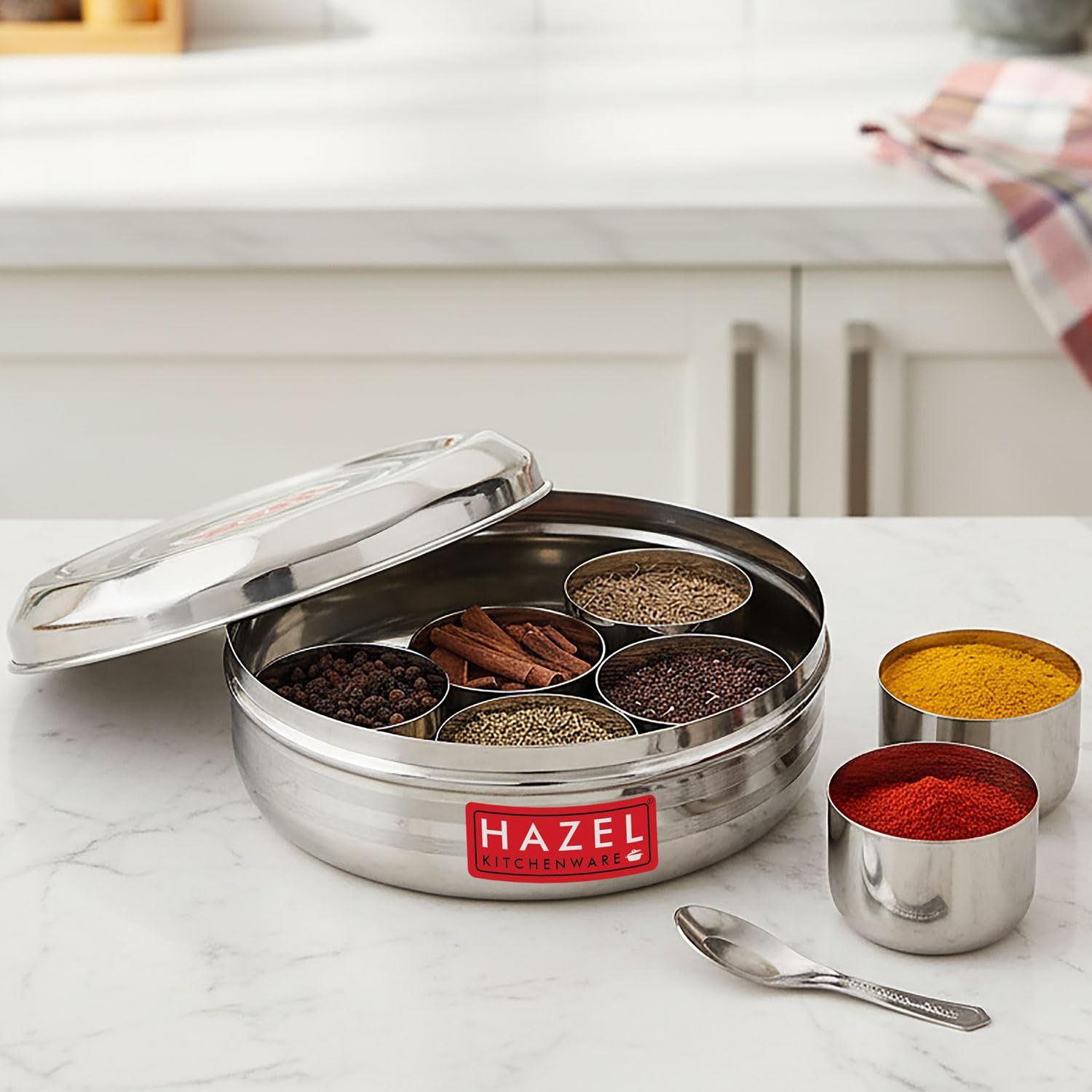 Amazon.com: HAZEL Stainless Steel Spice Box with Spoon, Airtight 7