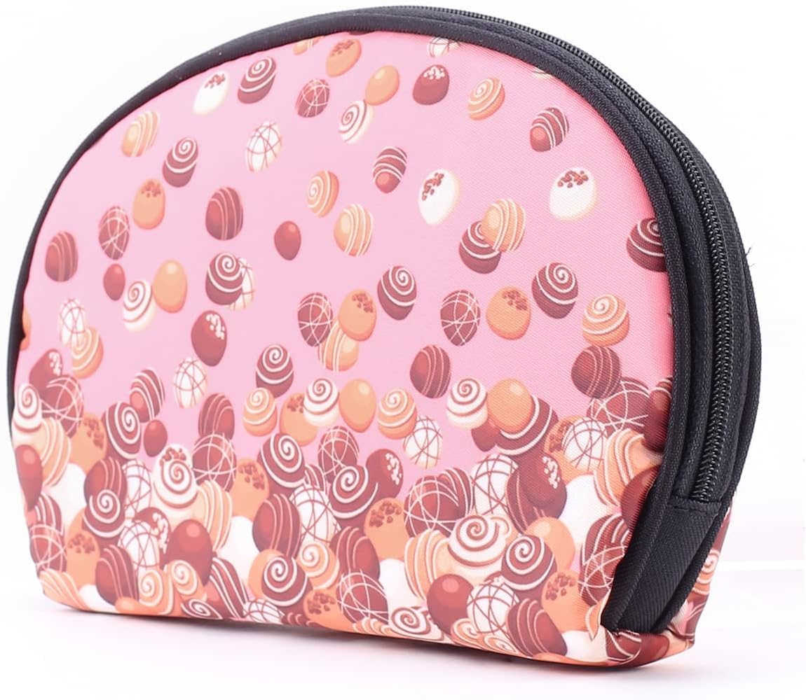 CowCow Womens Makeup Bags Chocolates Fall Coral Candy Accessory Pouch : Grocery & Gourmet Food