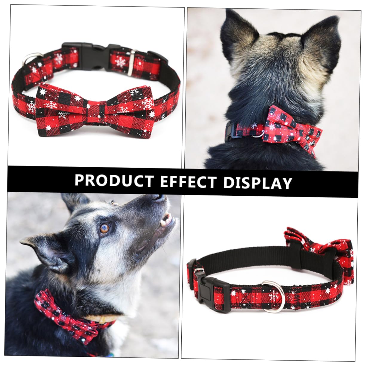 SUPVOX 6pezzi Collare Per Animali Domestici Con Fiocco Natalizio Per Cani e Gatti Decorazione Di Natale Colorata Per Esterni e Interni