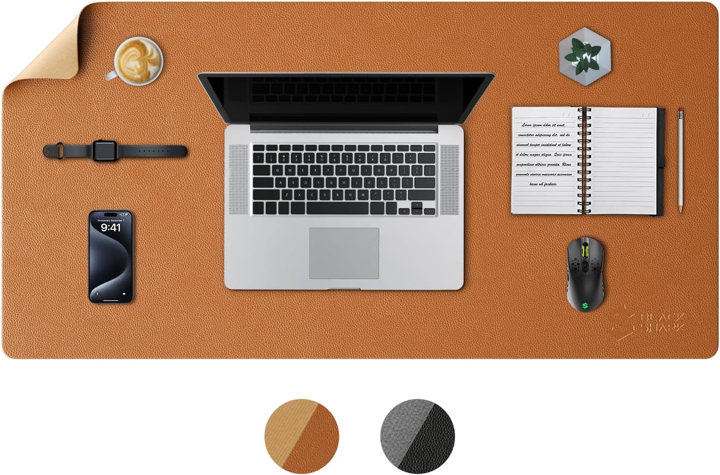 Black Shark tappetino pelle scrivania impermeabile antiscivolo XL