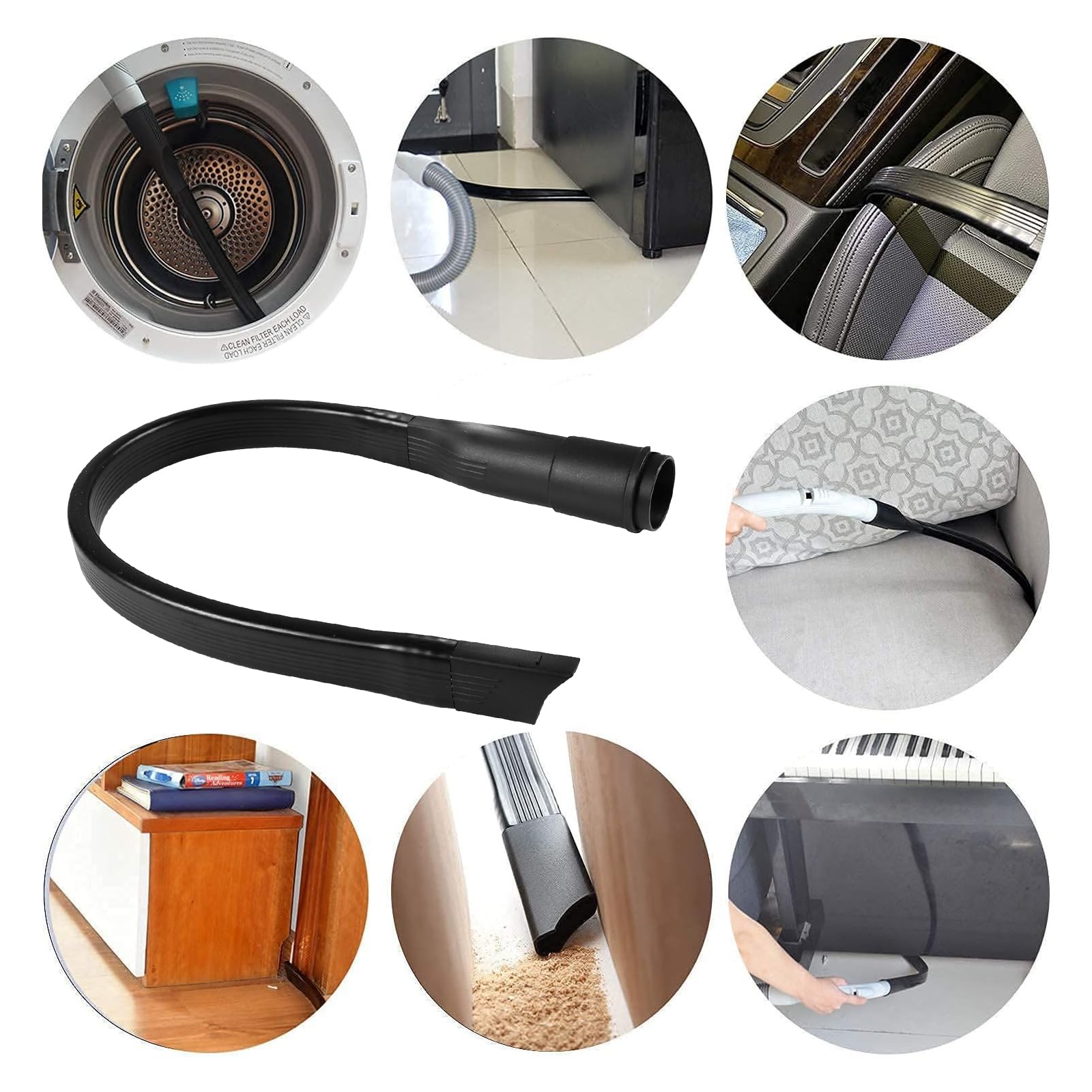 Ugello Aspirapolvere Flessibile - 62 Cm Per Pulizia Sotto Mobili, Attacco 32/35 Mm - Foto 6