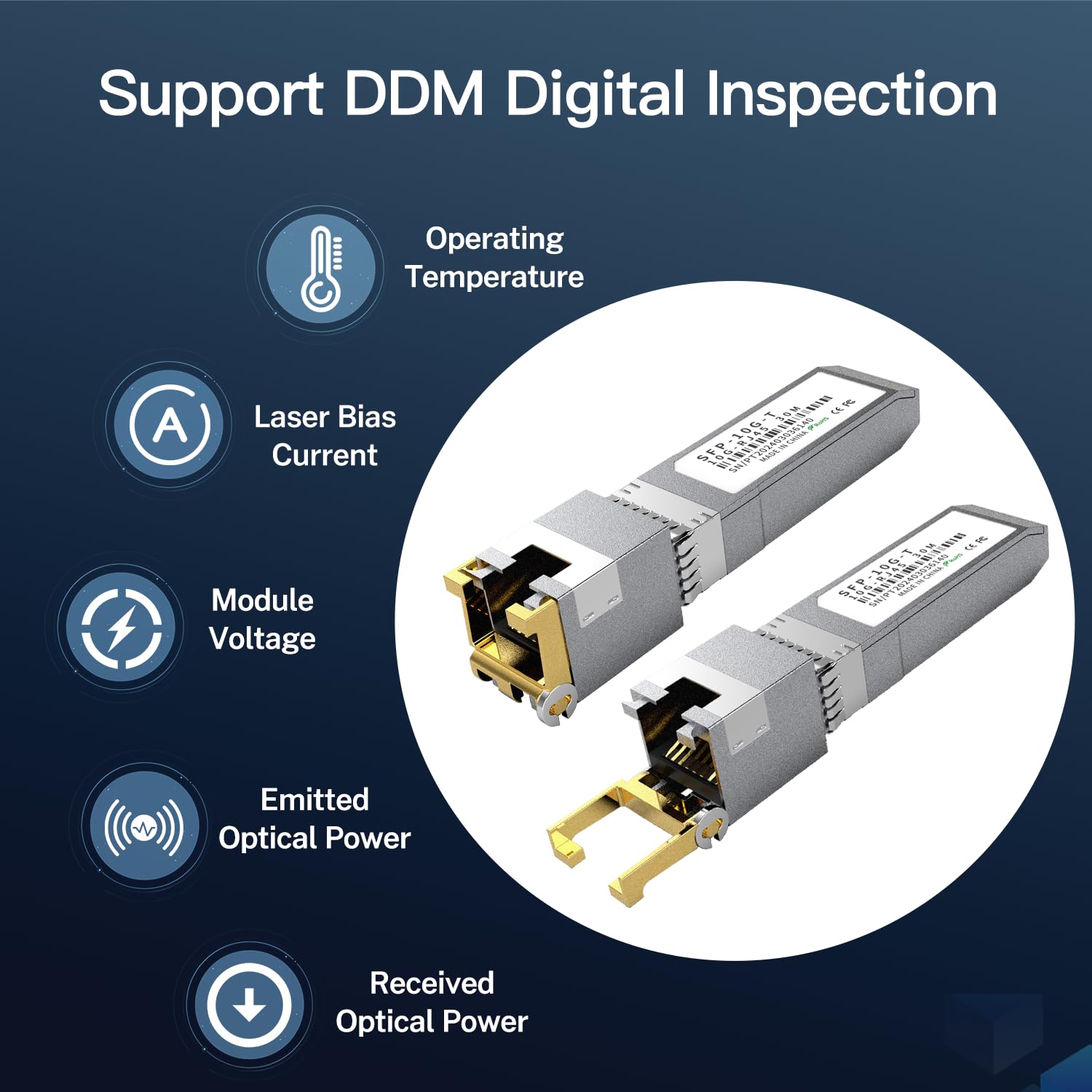 Amazon.co.jp: 4個 10GBASE-T SFP+ RJ45 銅トランシーバーモジュール