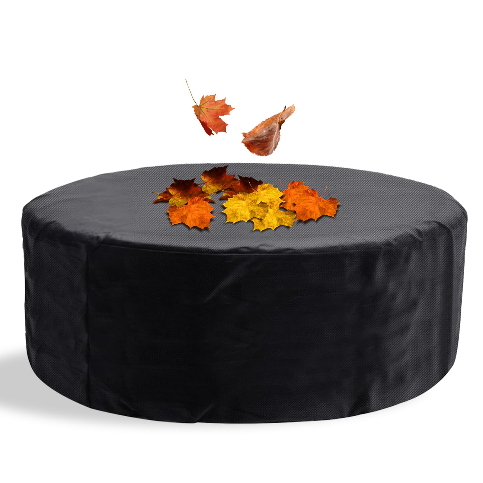 Couverture Ronde pour Bain à remous 190 x 70 CM-420D Résistant aux UV et imperméable, Couverture complète pour Bain à remous extérieur 4 Places (Portable)