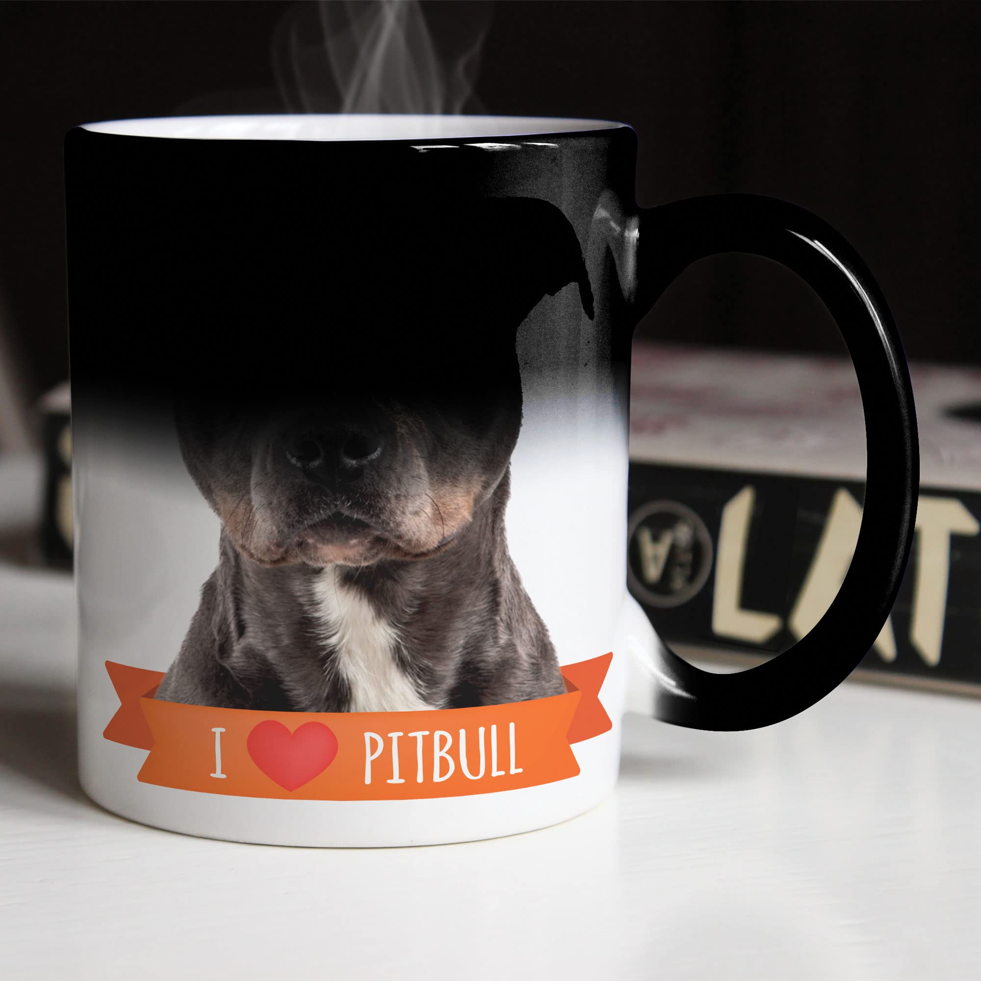 Tasse Qui Change De Couleur Avec La Chaleur Mug Tasse Chien Bouledogue  Français Chien De Race Fond Bleu Et Blanc Coffret Mug Thermobliss, image size:2000x2000