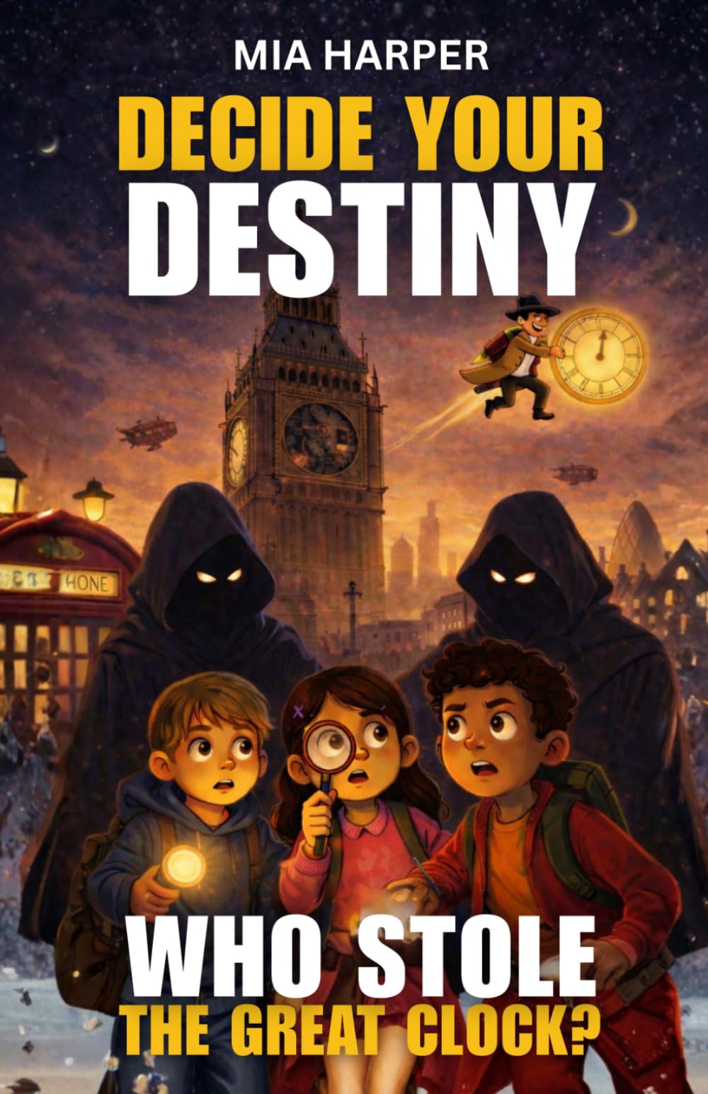 Decide Your Destiny. Who Stole the Great Clock?: A Mystery-Filled Book with Multiple Endings for Curious Young Readers