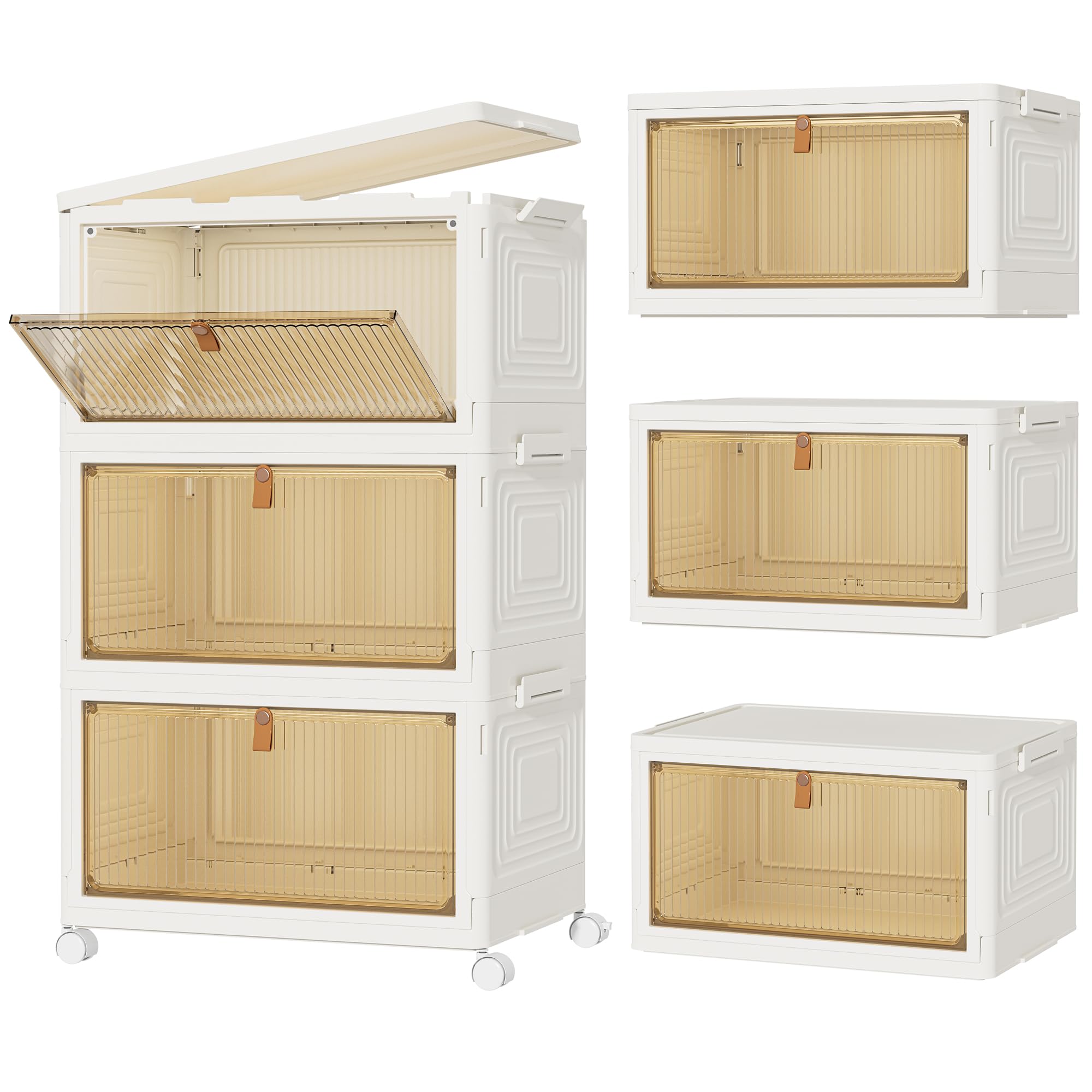 Amazon.com: HOMIDEC Closet Organizers and Storage 70Qt 3 Pack Stackable ...