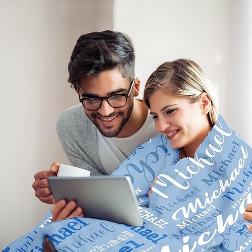 Miniatura 3 de Manta personalizada con nombre, manta personalizada con nombre para bebés, niños y adultos, manta de franela personalizada, regalo para Navidad,