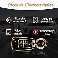 Vista 3 de Vrasly Compatible con funda para llavero Chevy con cordón para llavero