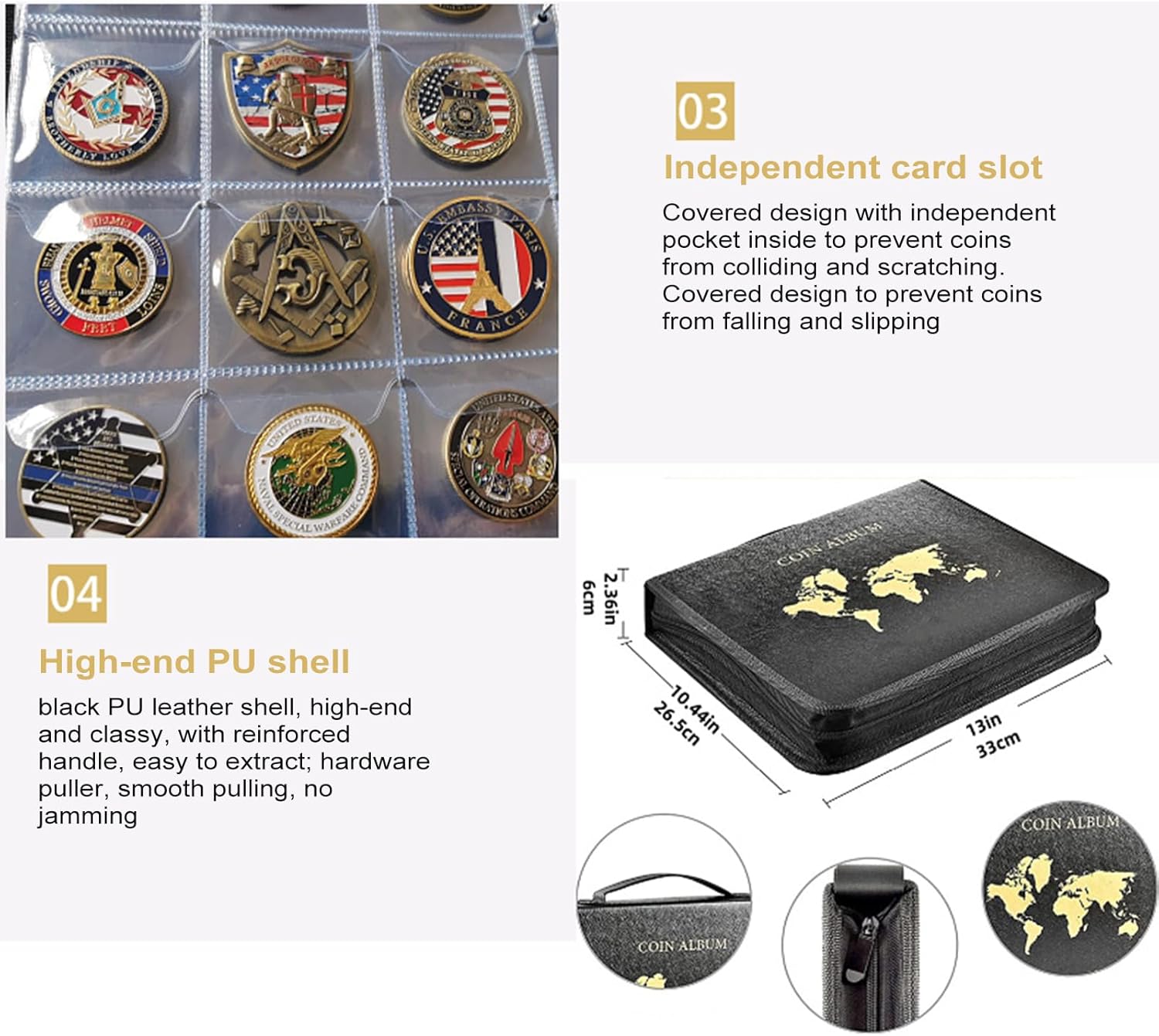 Gcerfby コレクター向けコインブック - コインホルダーアルバム - 新年のギフトコレクターブック - ポータブルで透明。切手  Amazon.co.jp: コインコレクションブック、360ポケットコインコレクションホルダーアルバム、インコレクション用品、ビル、ペニー、クォーター  ...