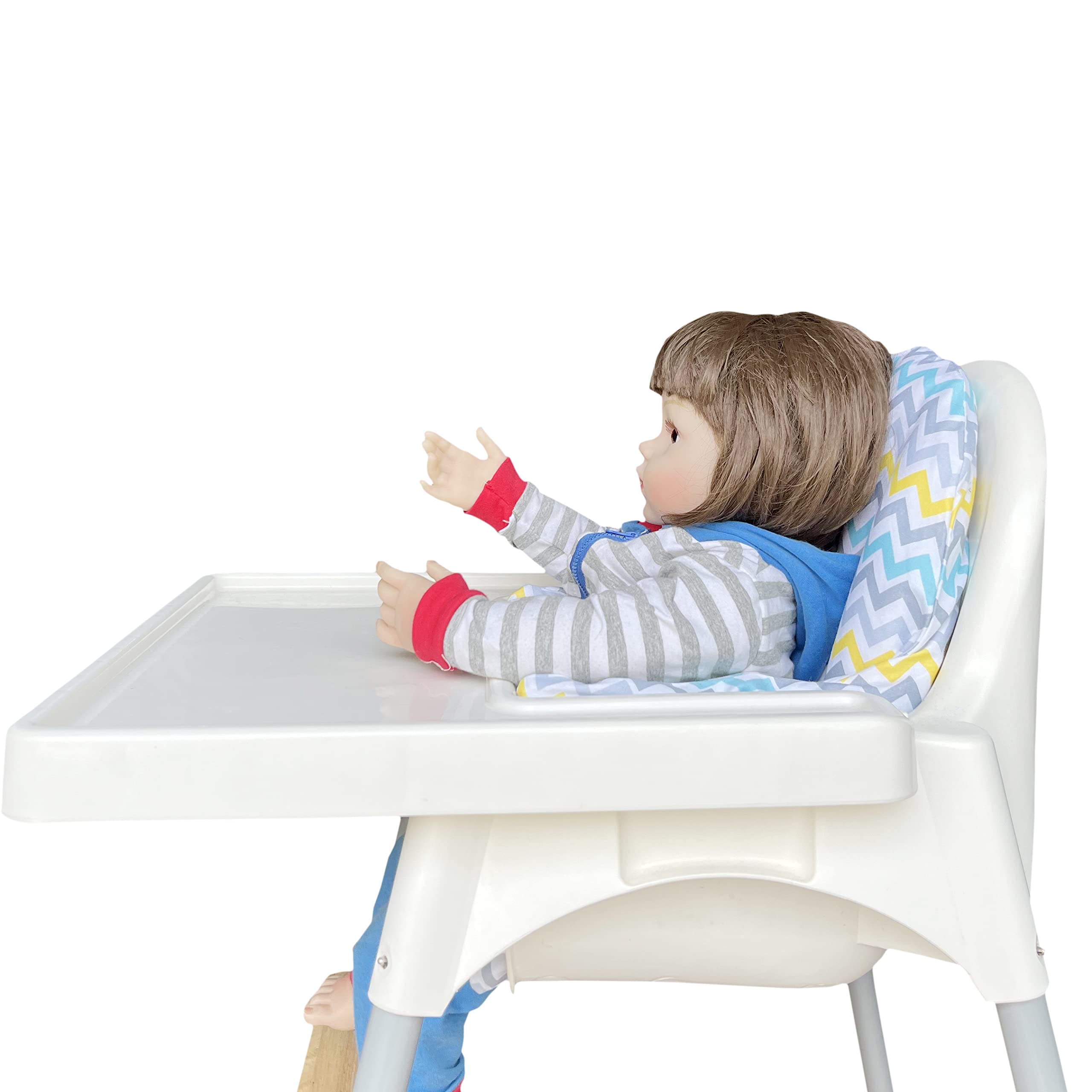 ZARPMA Funda interior de cojín inflable compatible con silla alta IKEA Antilop (solo funda) (onda colorida)