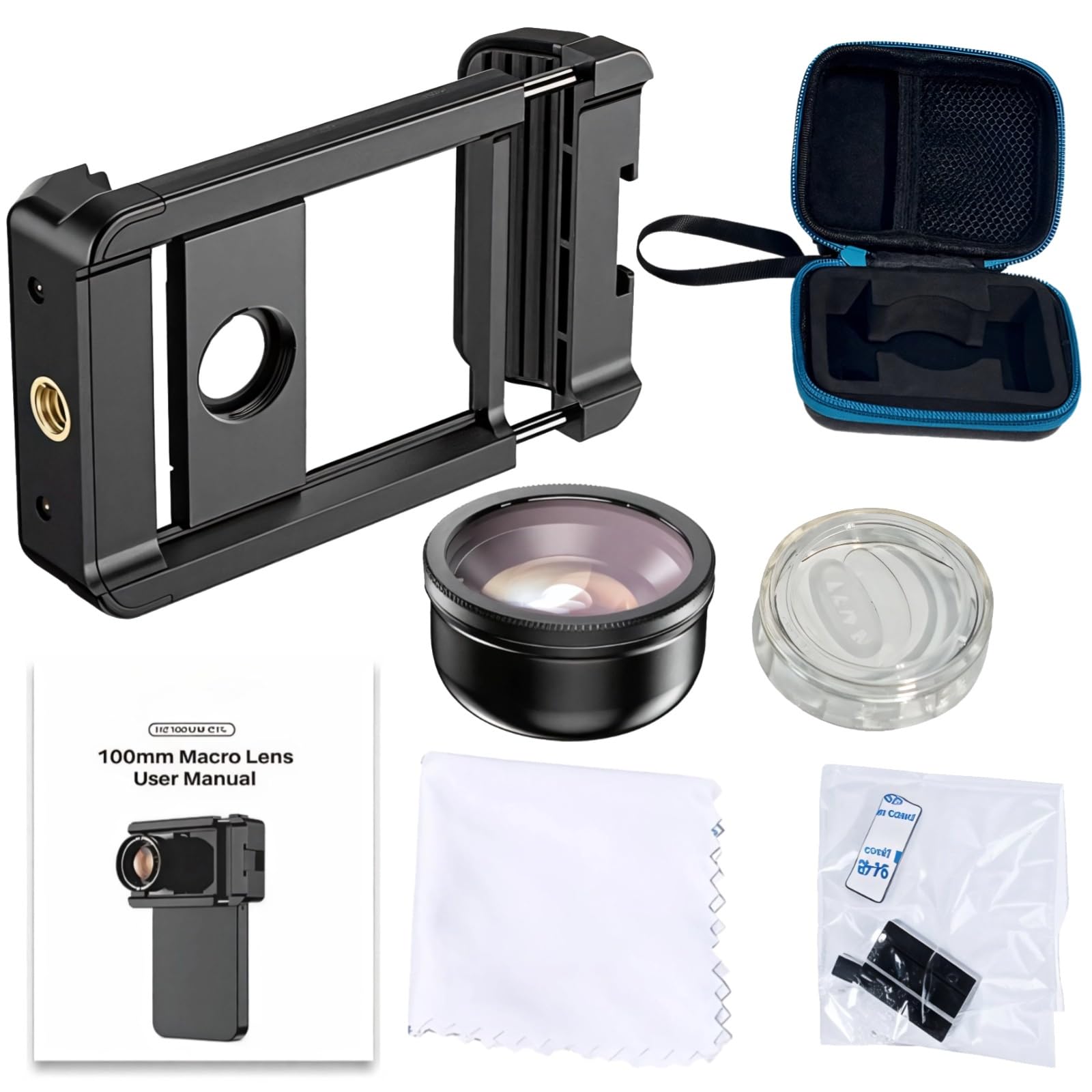 Uniwersalny obiektyw makro 40 mm z filtrem CPL do smartfonów, klips 17 mm do biżuterii i fotografii owadów