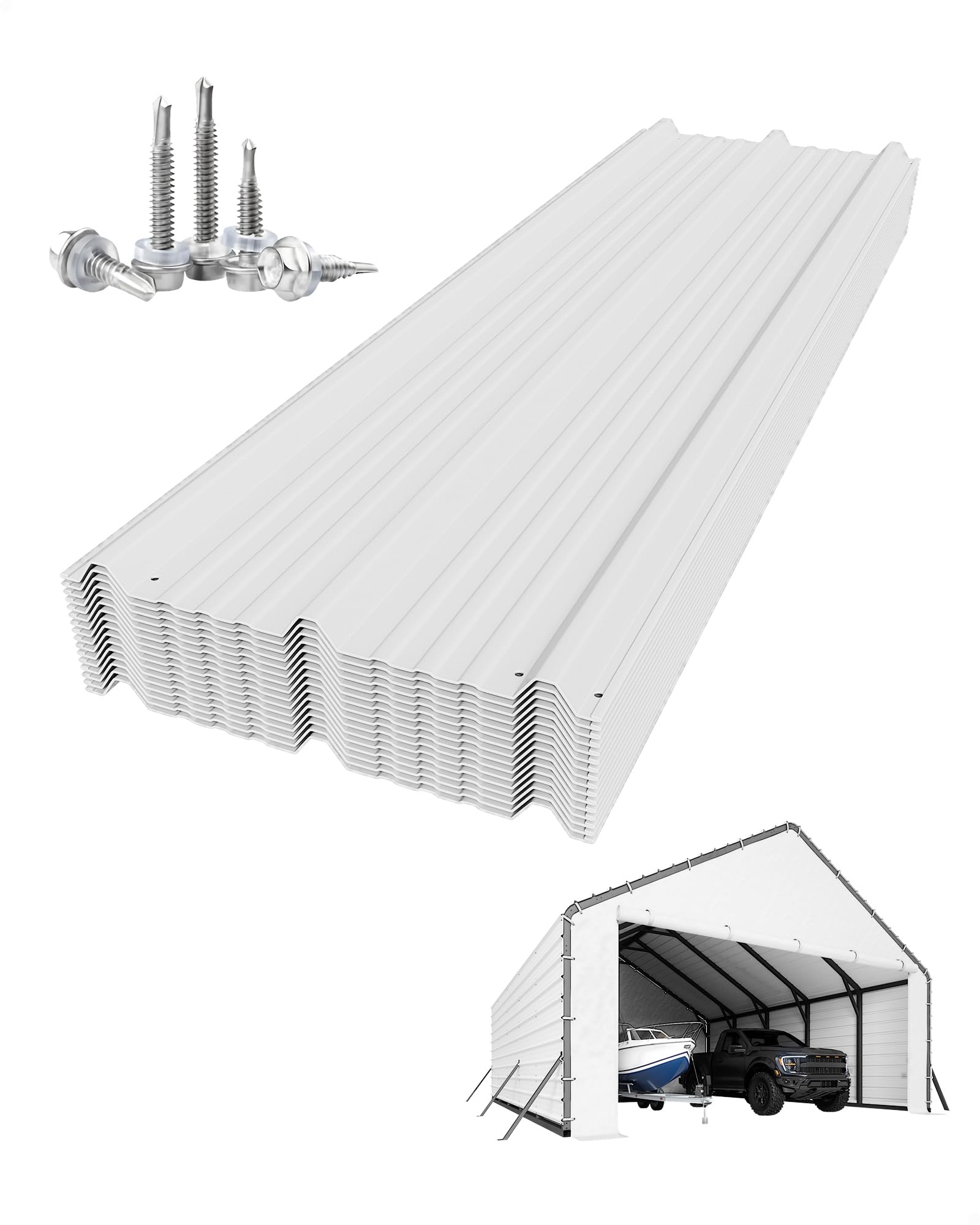 Amazon.com: GarveeLife Roofing Panels for Metal Carport 20x25 ft Amazon.com: GarveeLife Roofing Panels for Metal Carport 20x25 ft
