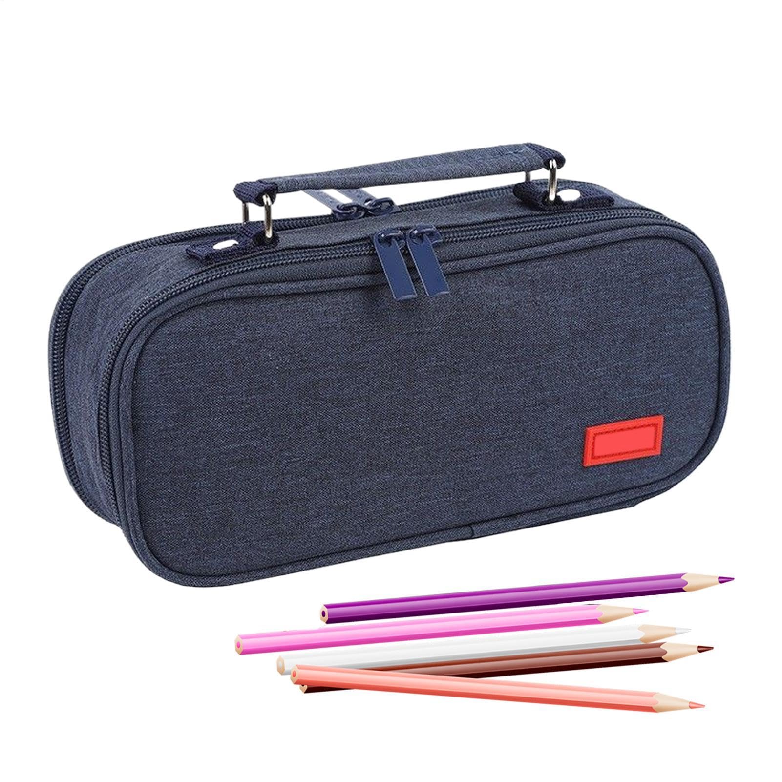 Estuche grande para lápices, organizador de escritorio, caja de