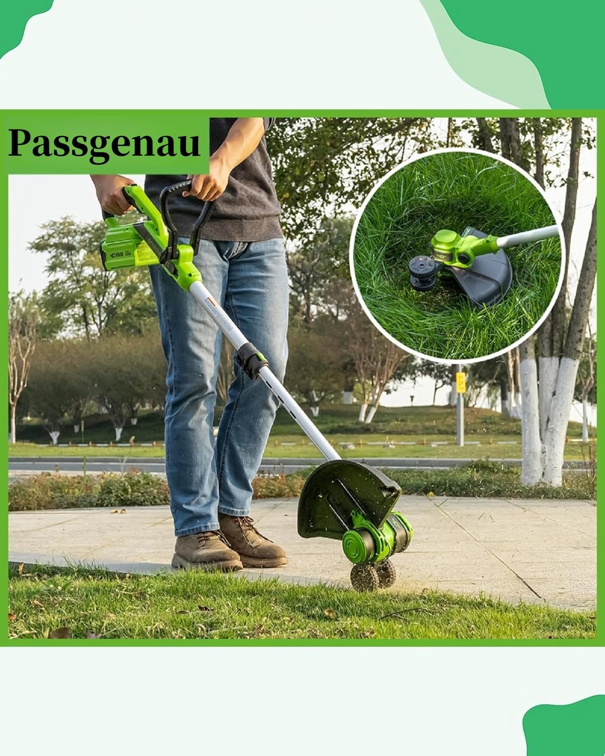 Greenworks G24LT Bobine De Fil Pour Débroussailleuse Greenworks G24LT, G24LTK2, G24LT30M, G24LT30M, G24LT30MK2 (6 Bobines + 2 Capuchons