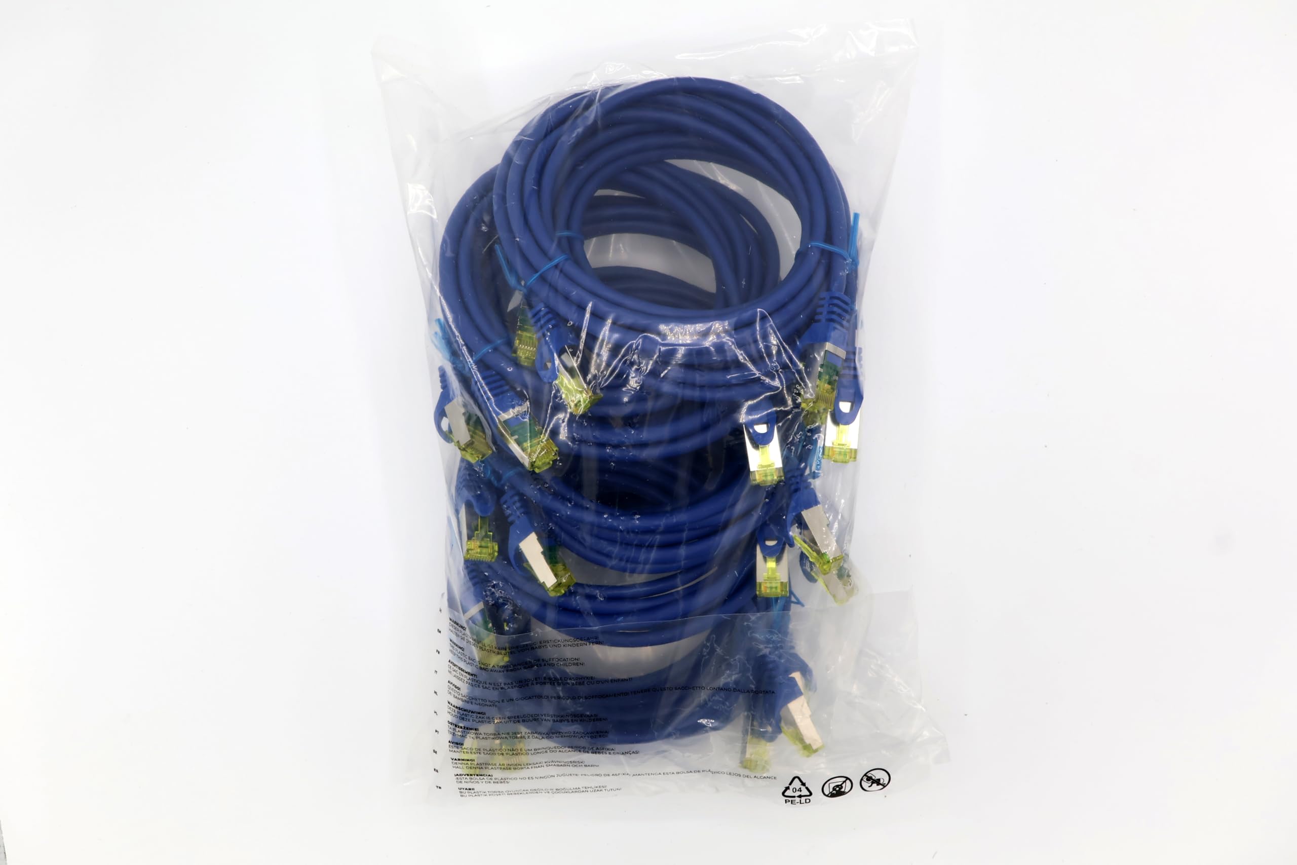 1aTTack.de Cat.7 network cable 0.5 m black pack of 5 Cat7 Ethernet cable network LAN cable raw cable 10 Gb s SFTP PIMF LSZH set patch cable with Rj 45 plug Cat.6a — view 76
