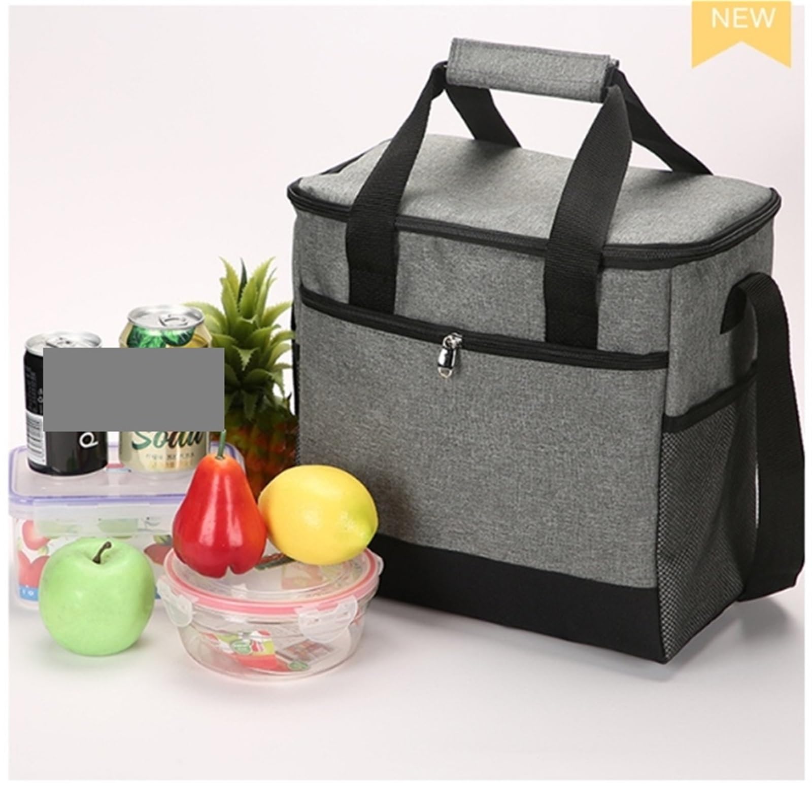 Sac à déjeuner thermique Portable de 15l, boîte nourriture étanche, glacière bureau, isolée par glace, grand sac Camping Oxford