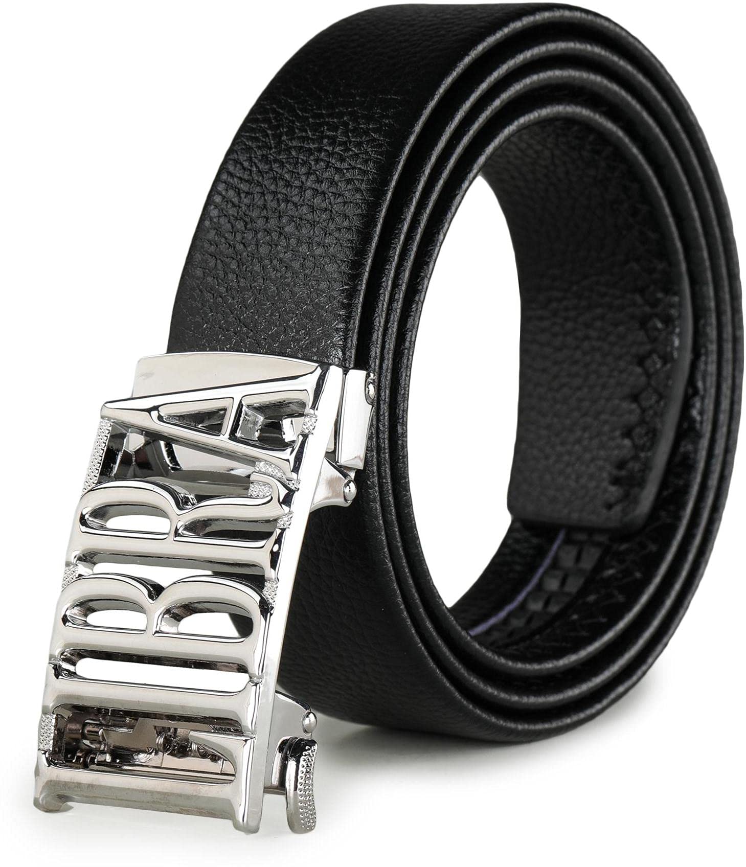 Men's Autolock Grip Buckle Belt,Gold color Buckle,G79-image-43