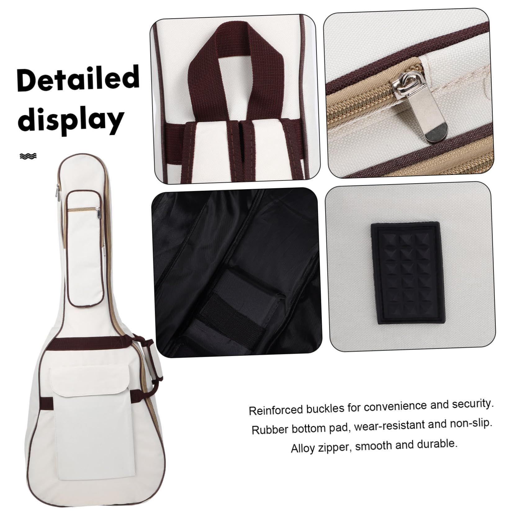 Toyvian Borsa per Chitarra Acustica 40 41 Pollici Oxford Imbottita
