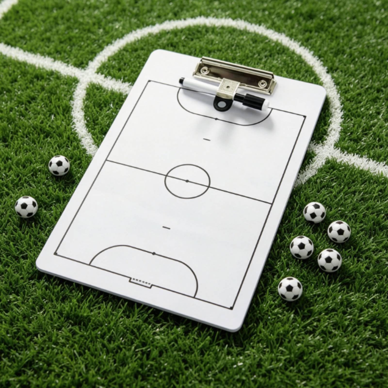 Lavagna Tattica Calcio Tavola Strategica Pannello Allenatore Plancia Allenamento Materiale Pvc Layout Campo Completo Superficie Cancellabile per, color to 1