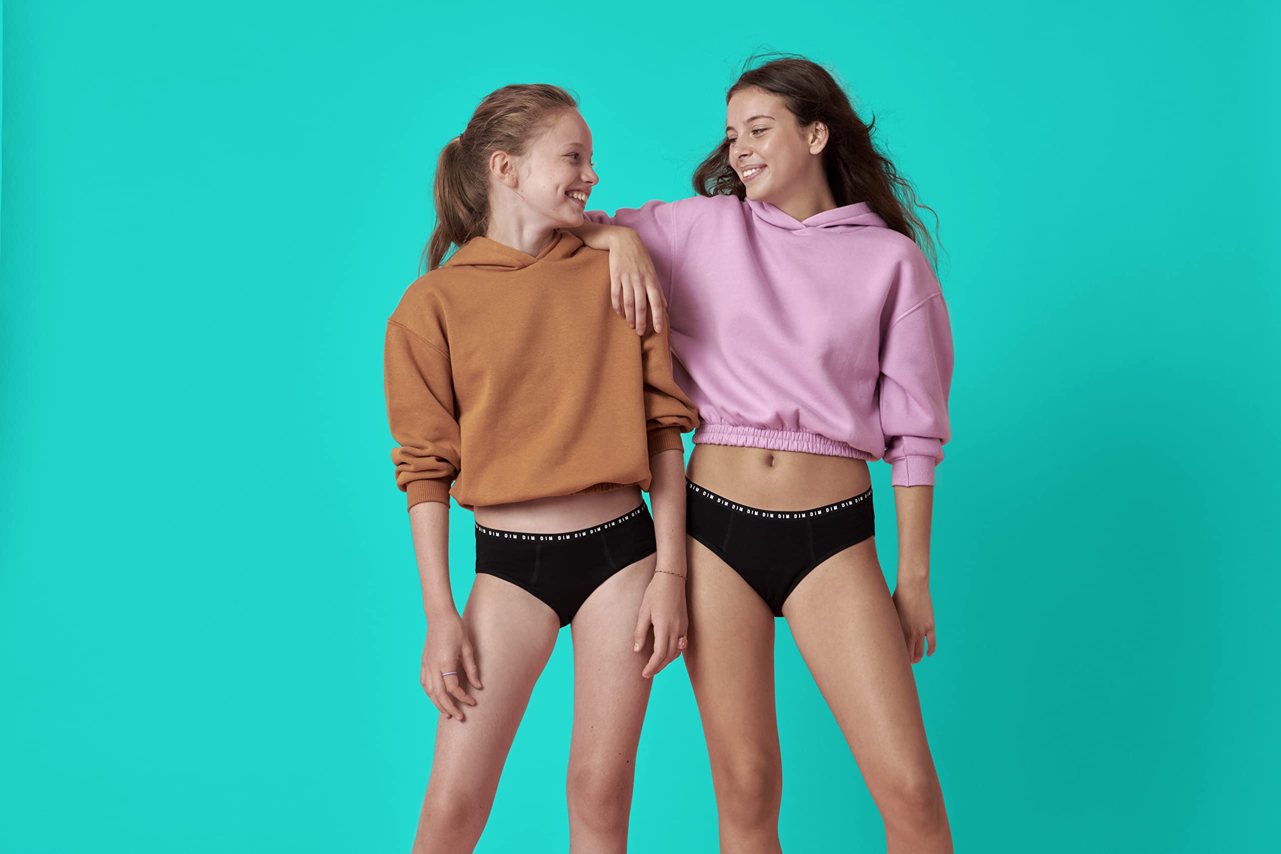 DIM My Protect Culottes Menstruelles Fille x2 | Flux Abondant | Coton Bio Ultra Absorbant | Confort et Sécurité | Lavables