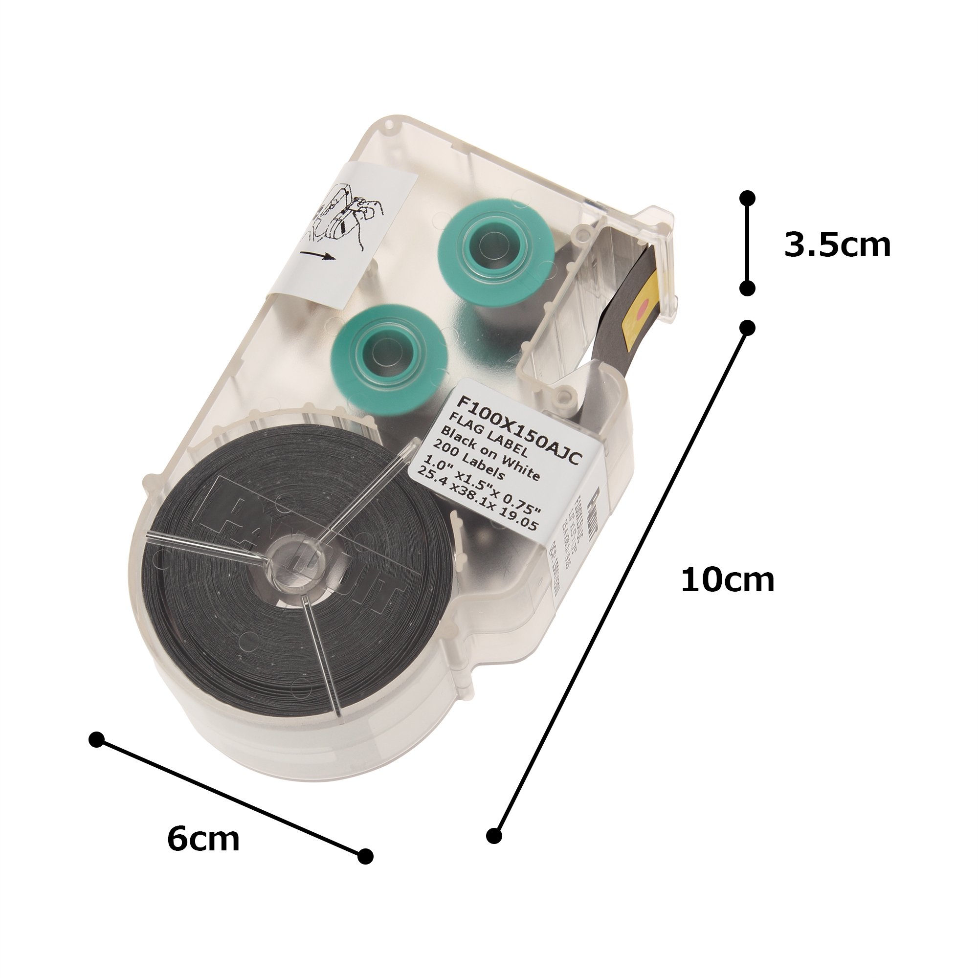 Panduit R100X150X1J ラベル R100X150X1J レーザープリンタ用回転ラベル 1箱(1000枚) PANDUIT