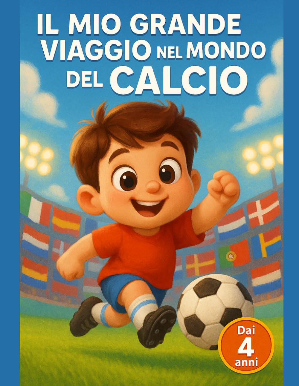 Il Mio Grande Viaggio nel Mondo del Calcio: Album da colorare per piccoli campioni dai 4 anni – Bandiere, monumenti e disegni facili per vivere l'emozione del torneo internazionale