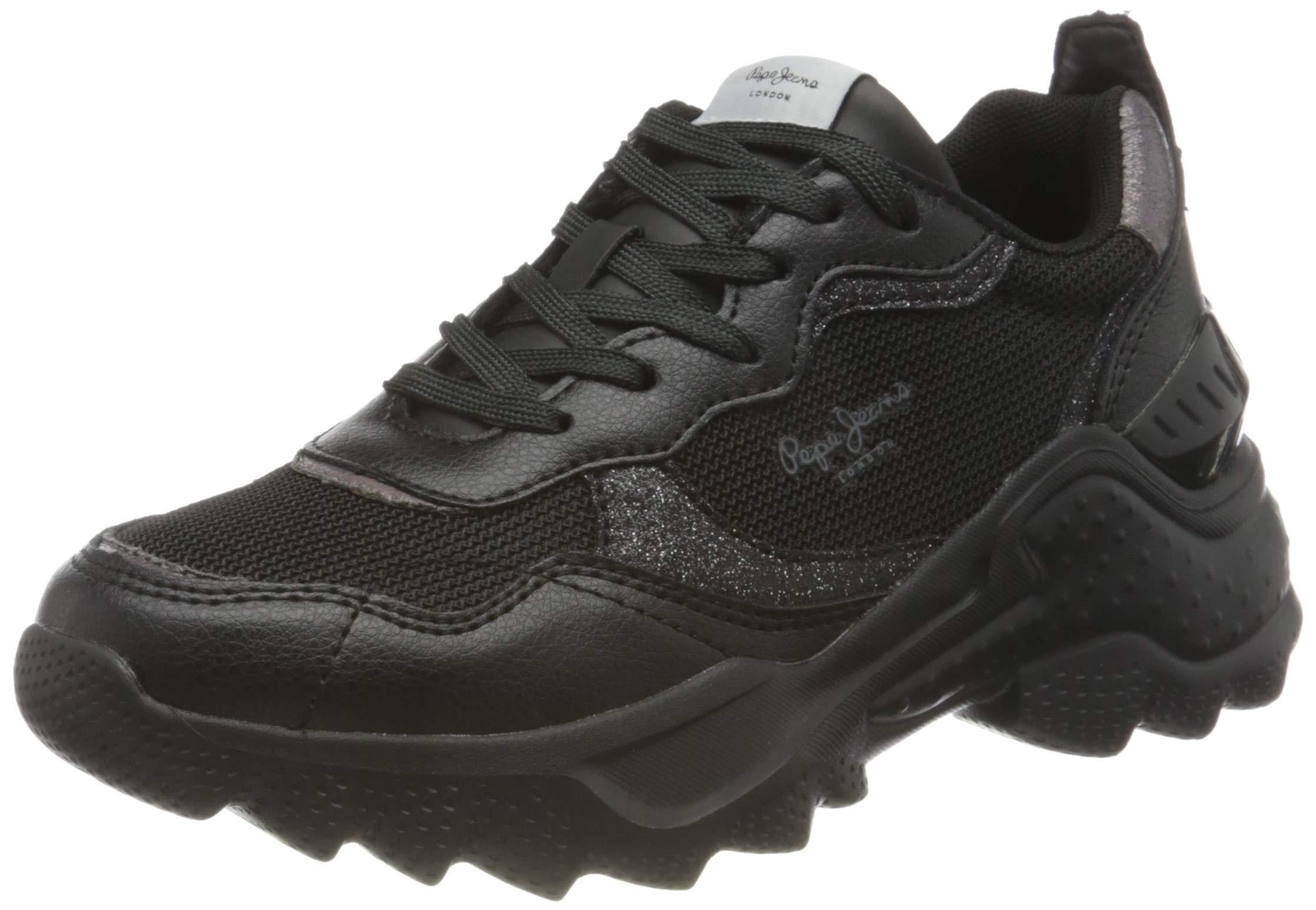 Pepe Jeans London Eccles Black, Women’s Sneaker, 999BLACK, 2.5 UK (EU)