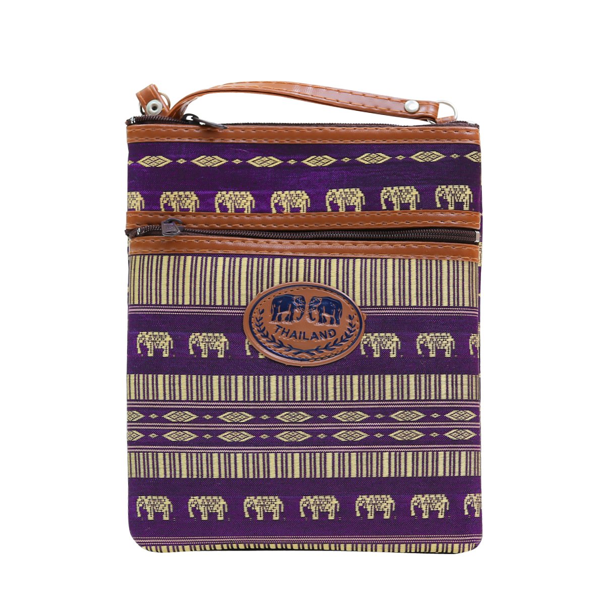 Purple Elephant Mini Crossbody Single Shoulder Bag Cellphone Case Passport Holder Great Christmas Gift