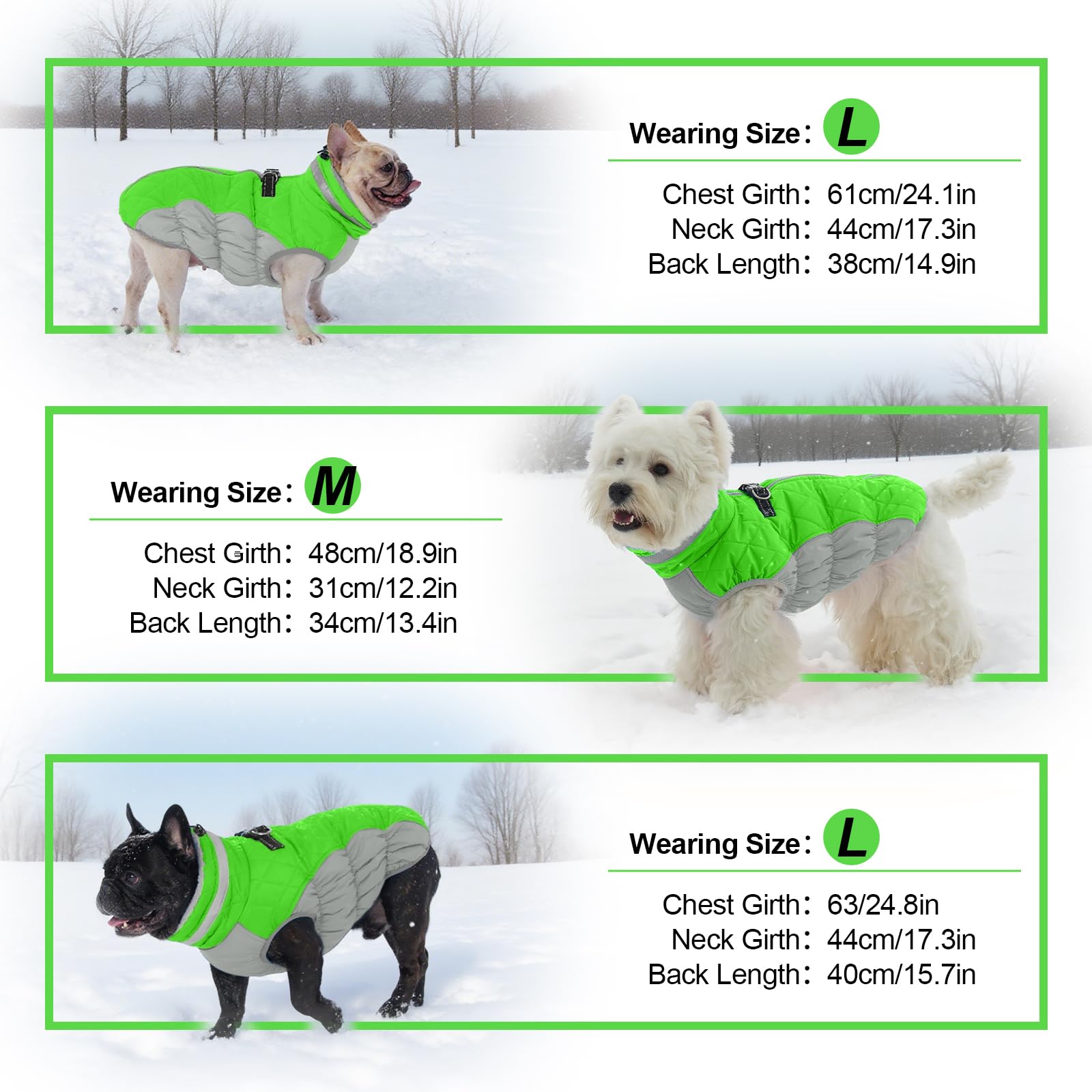Manteau Chaud pour Chiens de Taille Moyenne, Veste imperméable avec Harnais intégré, Fermeture éclair, Doublure en Polaire pour promenades en Plein air par Temps Froid, Combinaison de Neige
