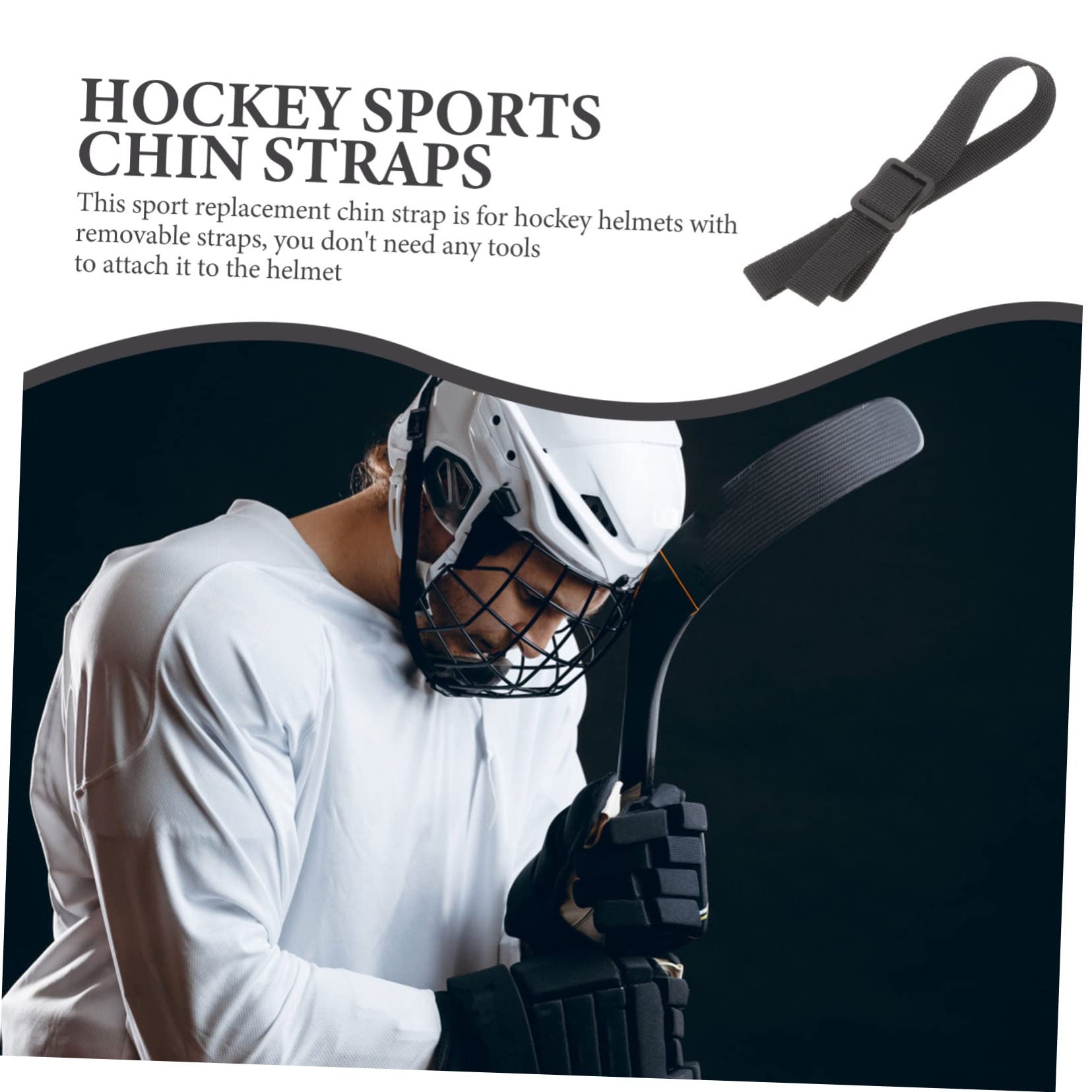 5 Juegos Correa de Barbilla de Hockey Reemplazo de Casco Transpirable para Hielo Compatible con Casco de Hockey y Béisbol