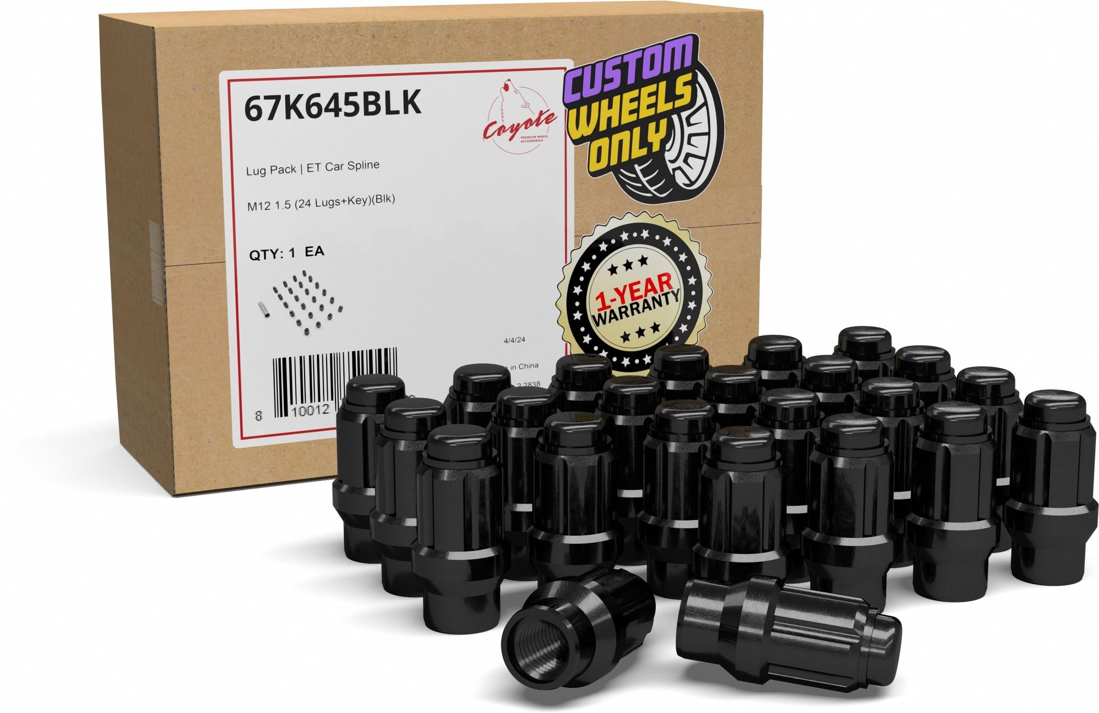 Amazon.com: Wheel Accessories Parts 24 Pcs + Key M12x1.5