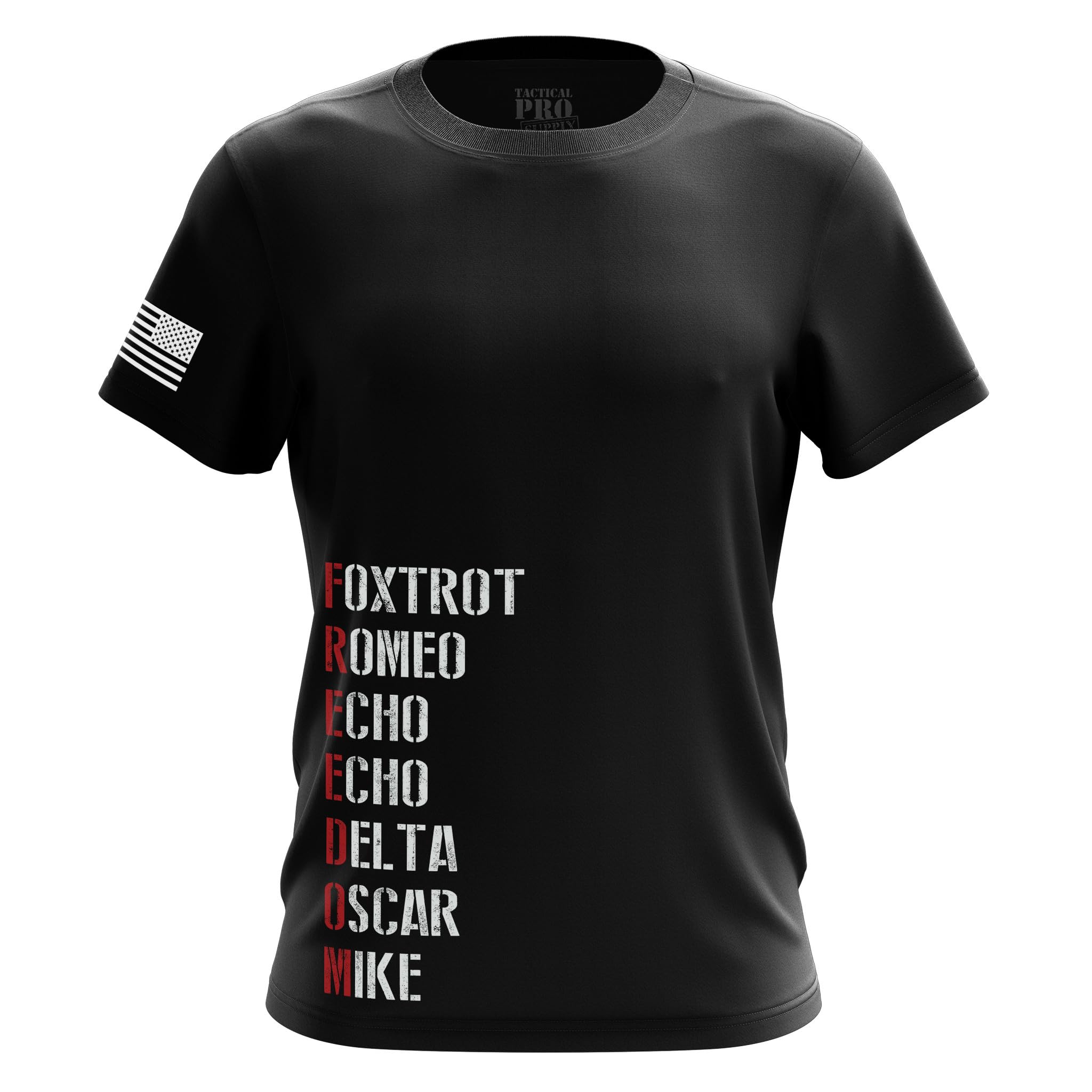 Funny Patriotic Military Army Mens T-Shirt Printed & Packaged in The USA, Foxtrot, L