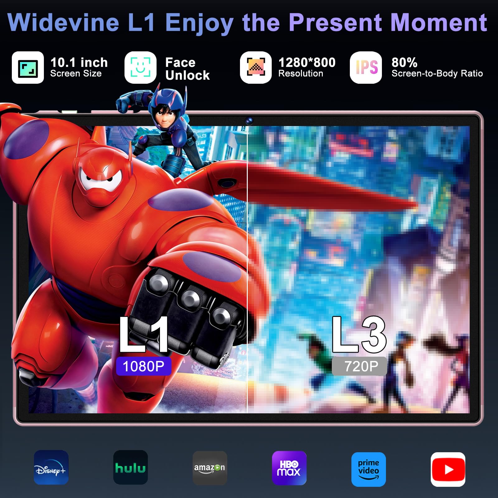 Nouvelle Tablette 10 Pouces Android Gemini AI, 22Go RAM+128Go ROM(TF/2To), Octa-Core 2.0Ghz, 5G+2.4G WiFi, 8000mAh Batterie, GMS, Widevine L1, BT 5.0, Tablettes Tactile avec Clavier Souris - Or rose