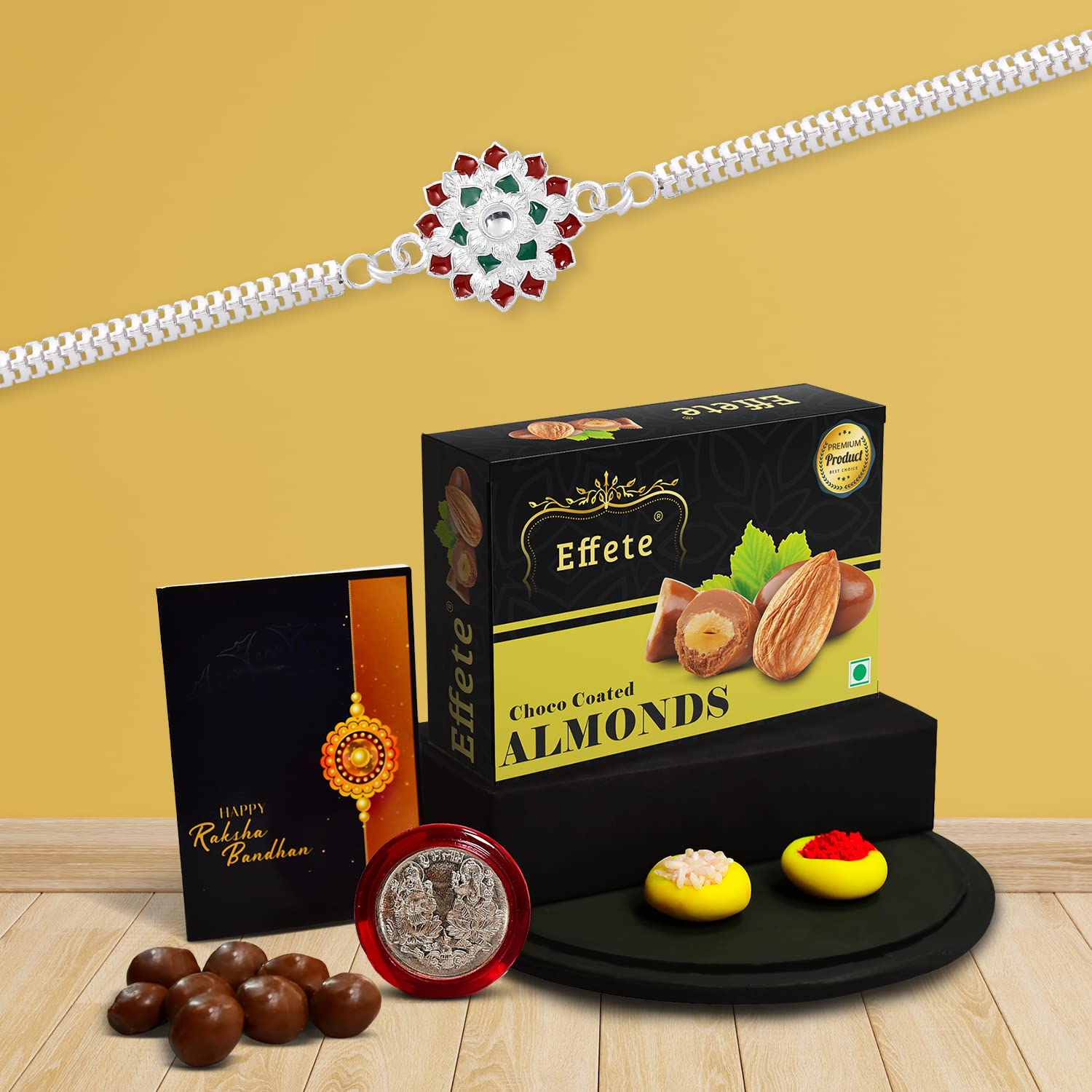 See full amazon price history chart for DeoDap (K1_A36_CA32) Multicolor Rakhi Combo & Effete Chocolate Almonds with Silver Color Pooja Coin, Roli Chawal & Greeting Card | Occasion | Rakhi & Chocolate for brother | bracelets for men stylish | rakhi with gift | Rakhi Combo | Set of 1 Rakhi | DeoDap (K1_A36_CA32) Multicolor Rakhi Combo & Effete Chocolate Almonds with Silver Color Pooja Coin, Roli Chawal & Greeting Card | Occasion | Rakhi & Chocolate for brother | bracelets for men stylish | rakhi with gift | Rakhi Combo | Set of 1 Rakhi | (B09BM5FDN2) Amazon Price History, Amazon Price Tracker