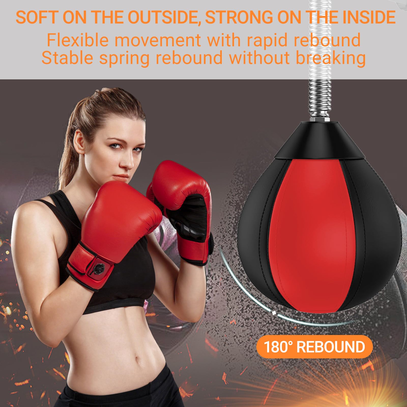 Punchingball, Boxbirne Hängend, Boxball für Speed Training, Punching Ball für Reflexe