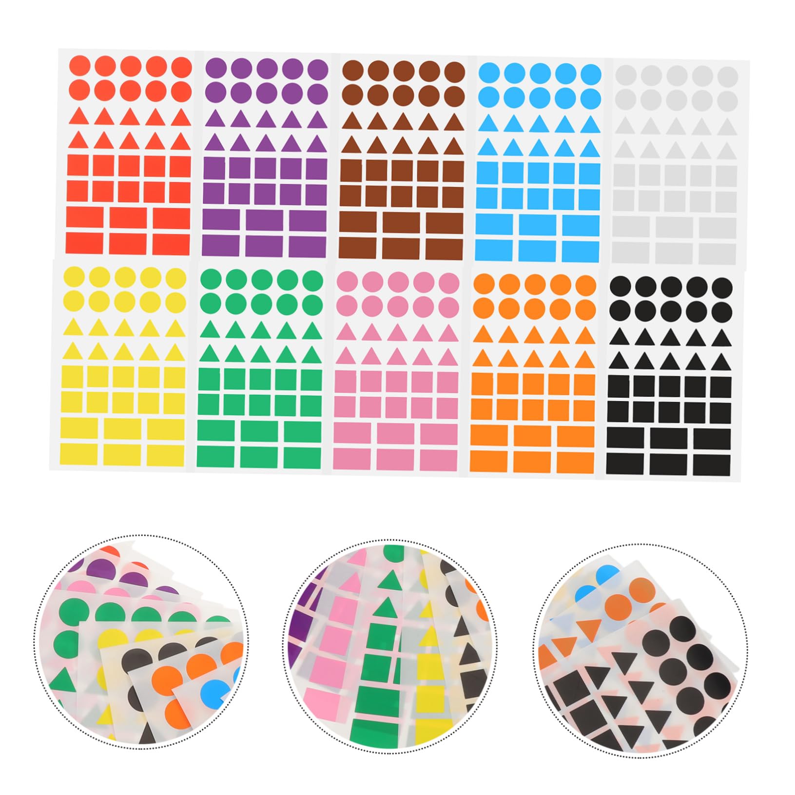 100 Fogli Etichette Adesive Scrivibili Multiformato Colorati per Organizzazione Smistamento e Etichettatura Documenti Adesivi Resistenti e Facili da Rimuovere per Ufficio e Casa