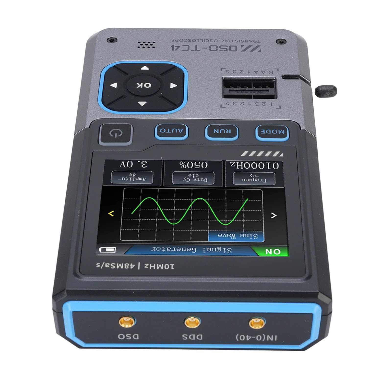 3 in 1 Digital Oscilloscope Transistor Tester Generator with Multimeter Meter Tester Digital Voltage Capacitor Multi Volt Ohm Automotive Capacitance Electrical Electronic Meters