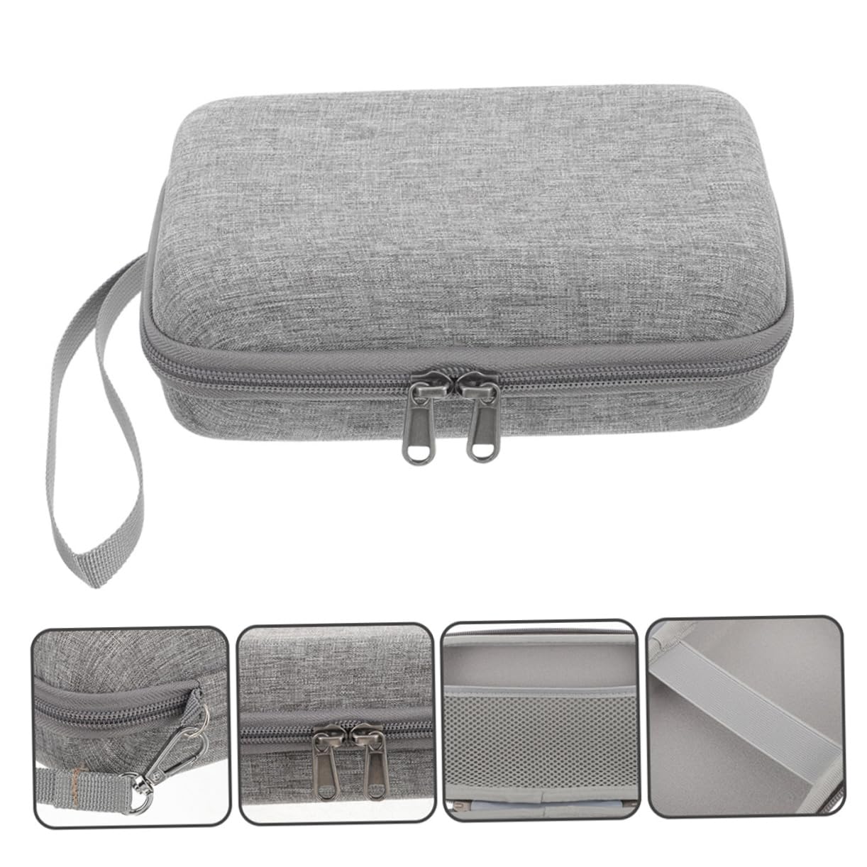 Angoily Kosmetiktasche mit Großem Fassungsvermögen 2 Stück mit Griffdesign Nylon und Schwamm Material Elegantes und Modisches Design Praktische Reise Handtasche für Frauen
