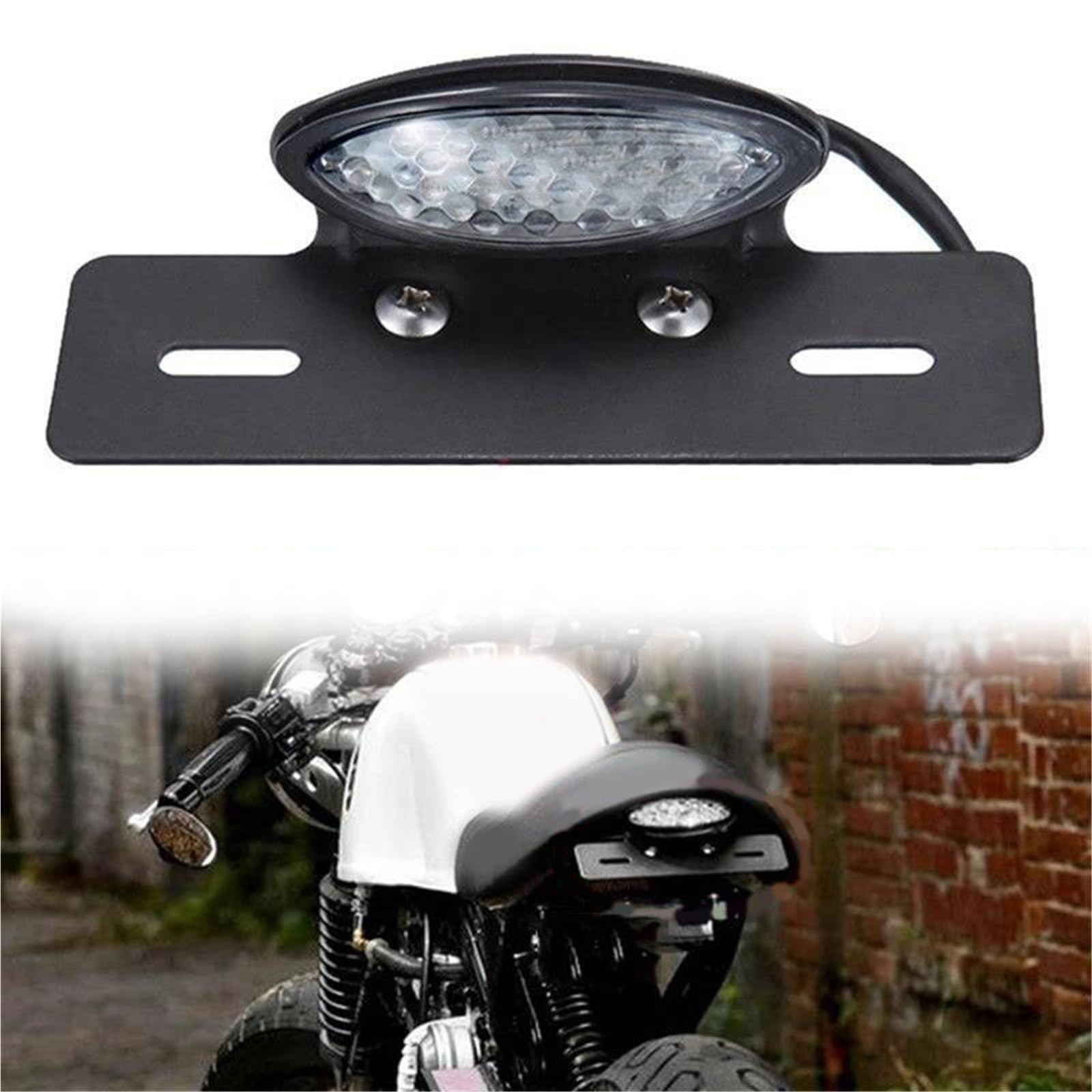 Feux plaque d'immatriculation moto étanches avec stop pour Kawasaki - 8