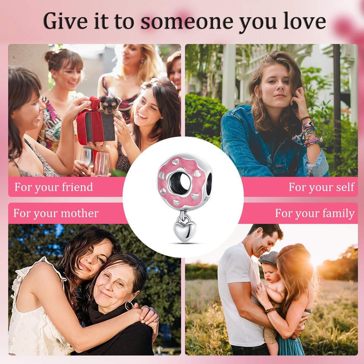 Coffee Cake Food 925 Sterling Silver Charms for Bracelets and Necklace Strawberry Fruit Dangle Pendants Bead Jewelry Afternoon Tea Present for Women Family Friends - Image 6