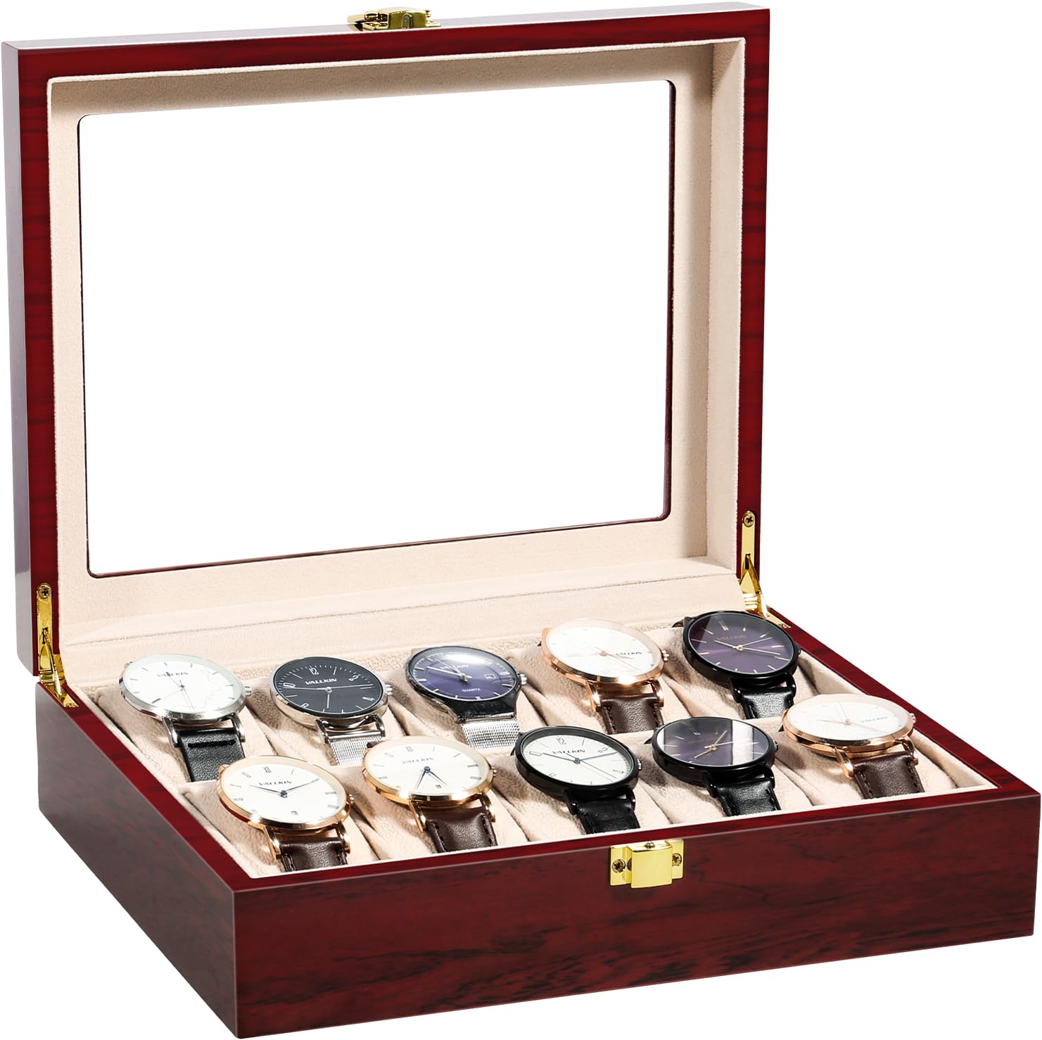 Uten 10 Grids Watch Display Storage Box Jewelry Collection Case Organiser Holder Wooden Not,Specified