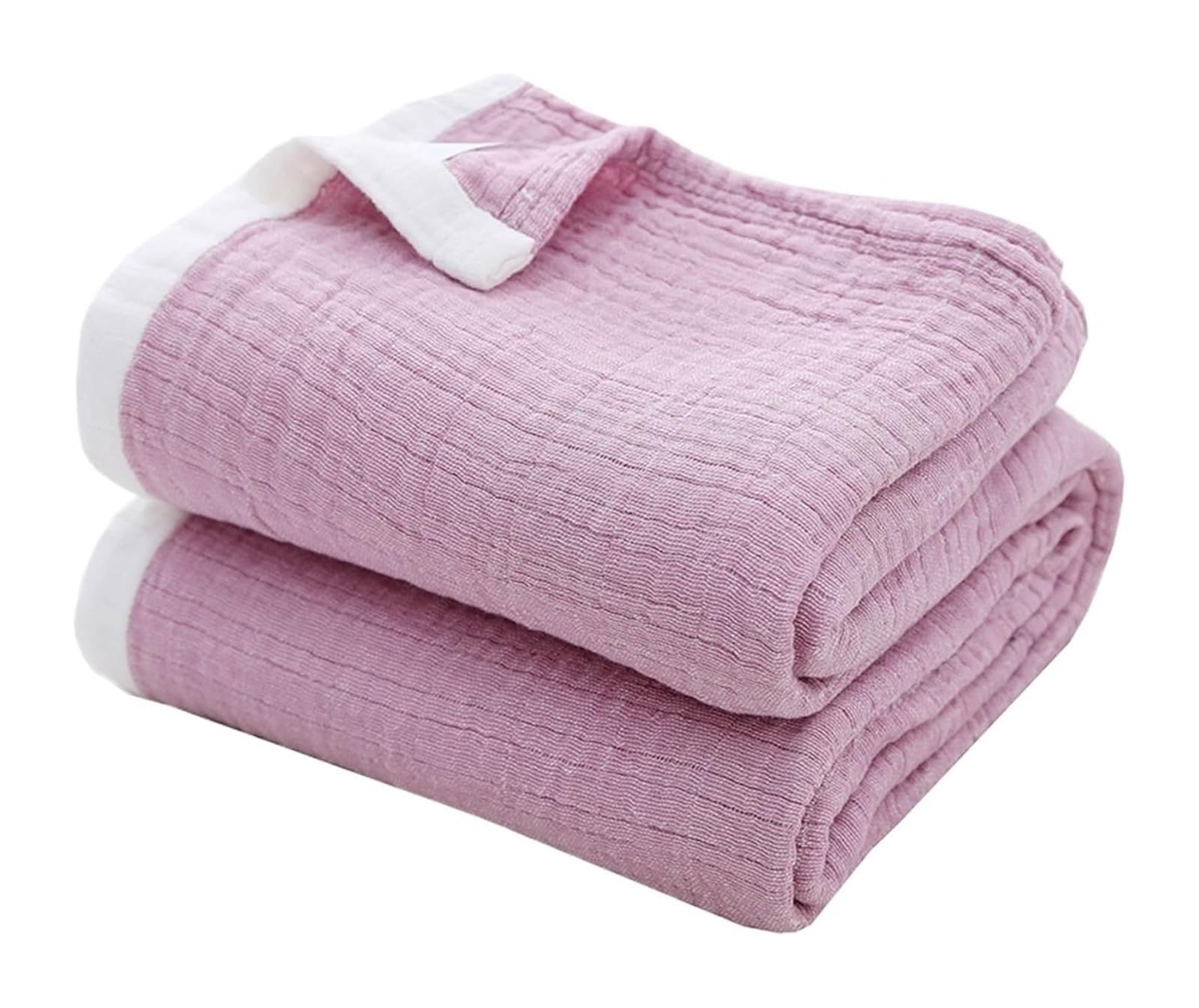 Breathable Cooling Cotton Muslin Throw 4-Layer Gauze Multicolor Sizes(Color9,200x230cm)